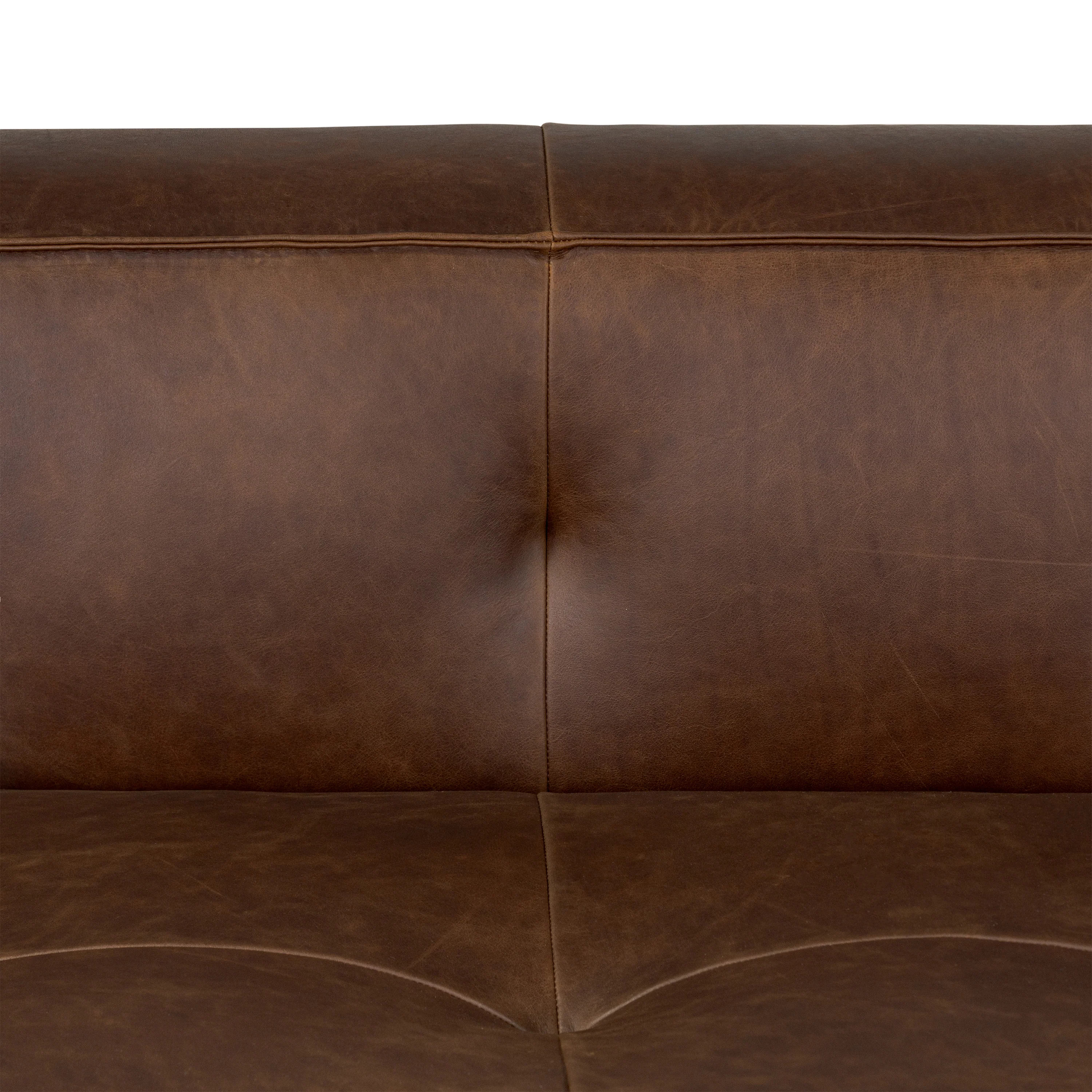 Capa 129" Leather L-Shaped Corner Sectional Sofa | Chocolate Brown - Image 12
