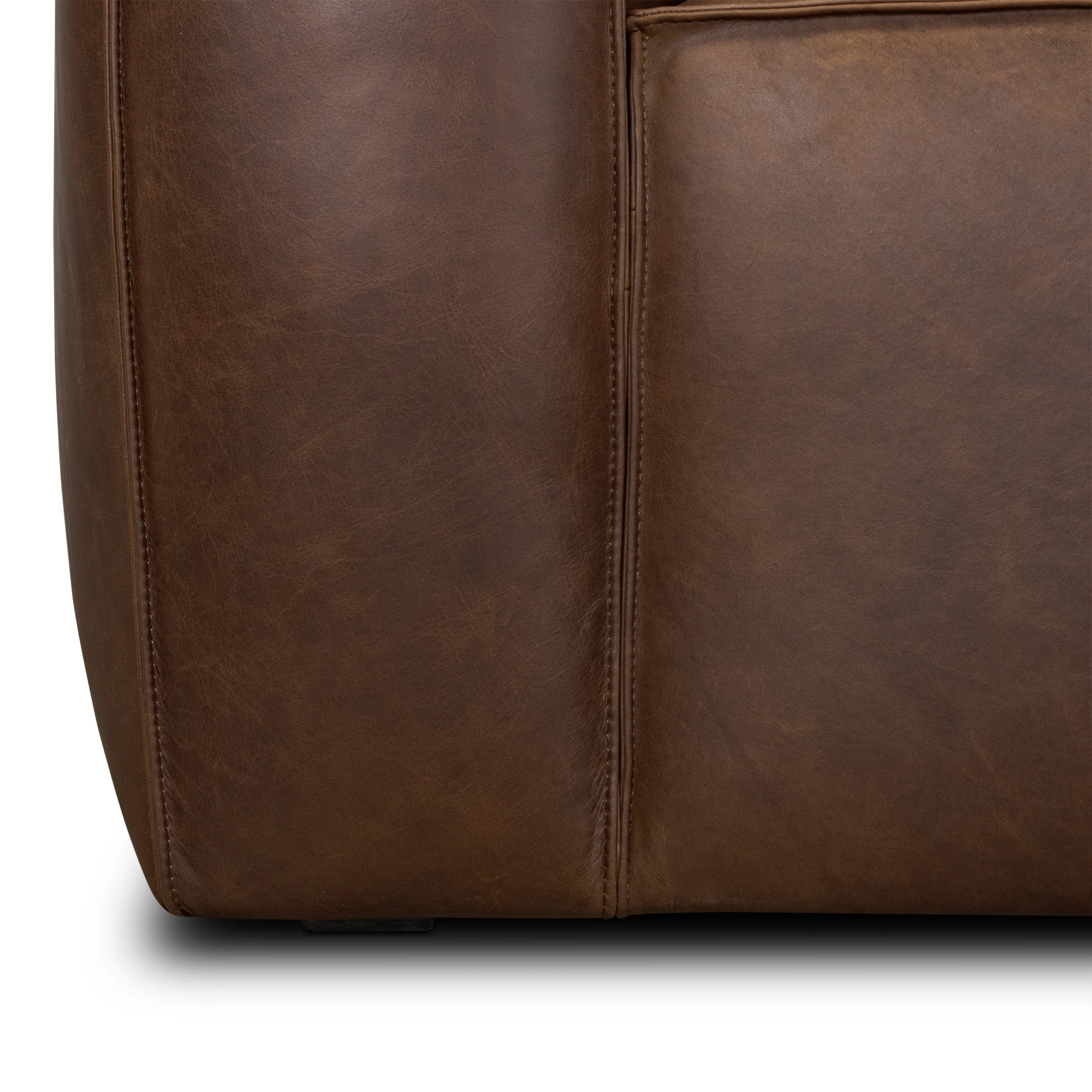 Capa 129" Leather L-Shaped Corner Sectional Sofa | Chocolate Brown - Image 9