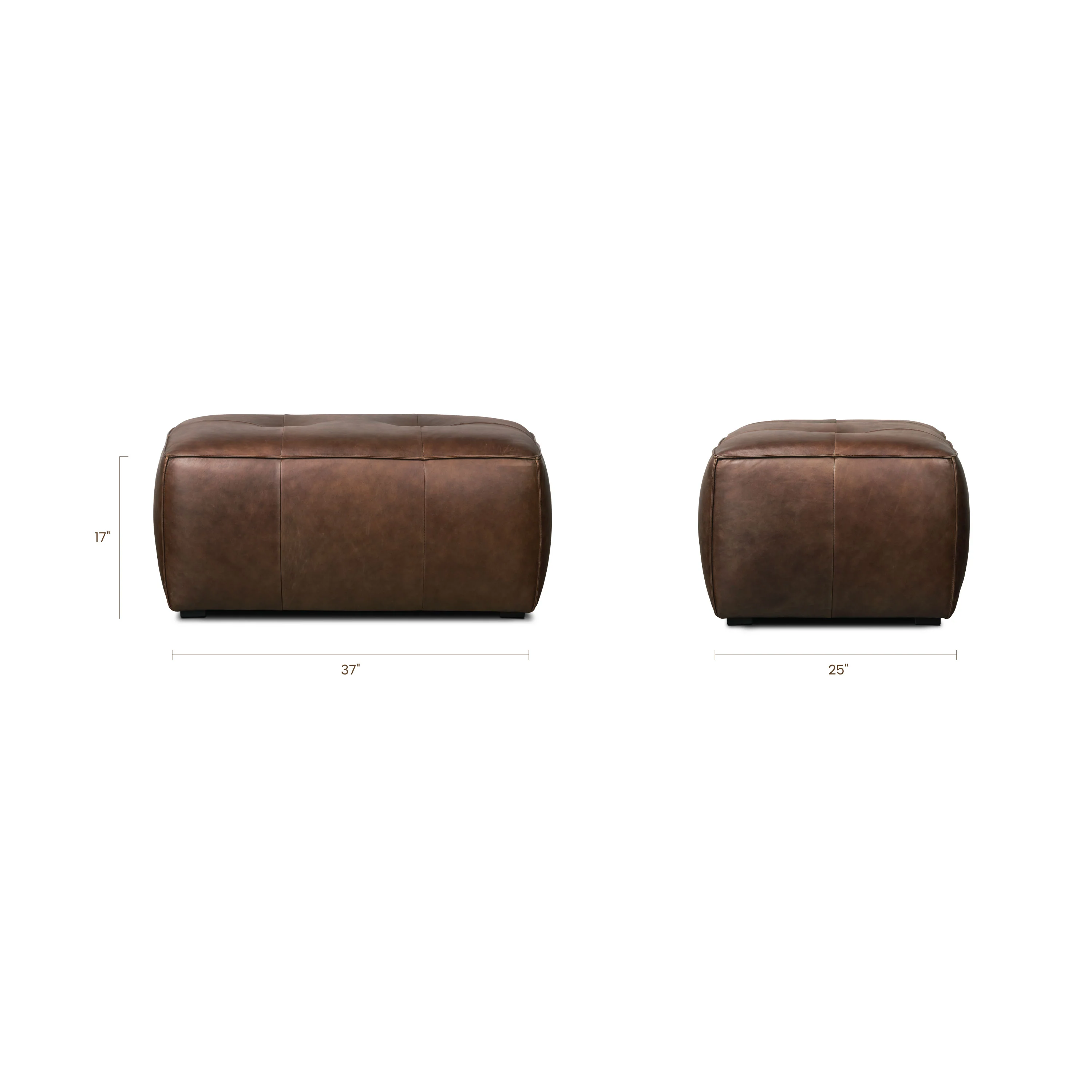 Capa Leather Ottoman | Chocolate Brown - Image 13