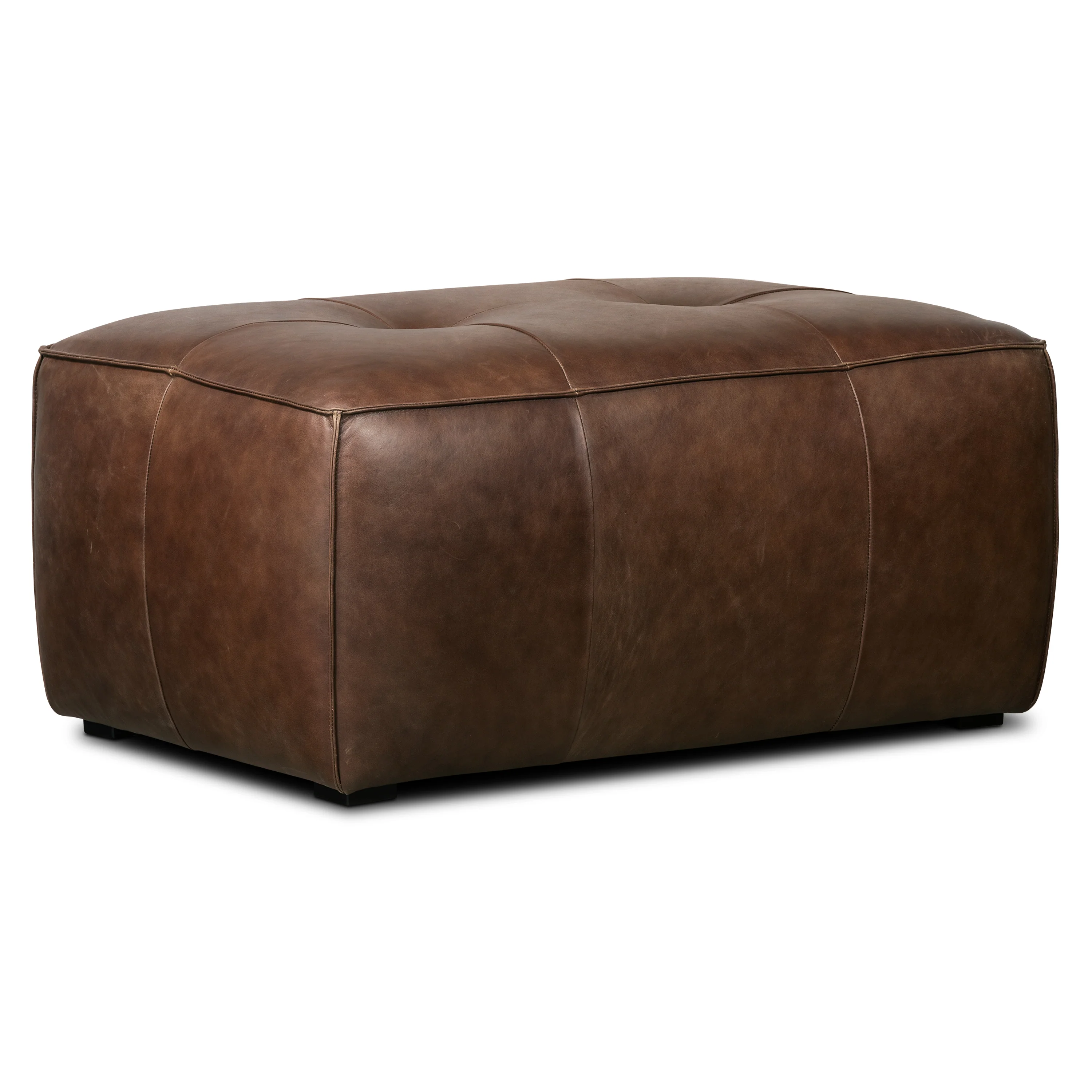 Capa Leather Ottoman | Chocolate Brown - Image 4