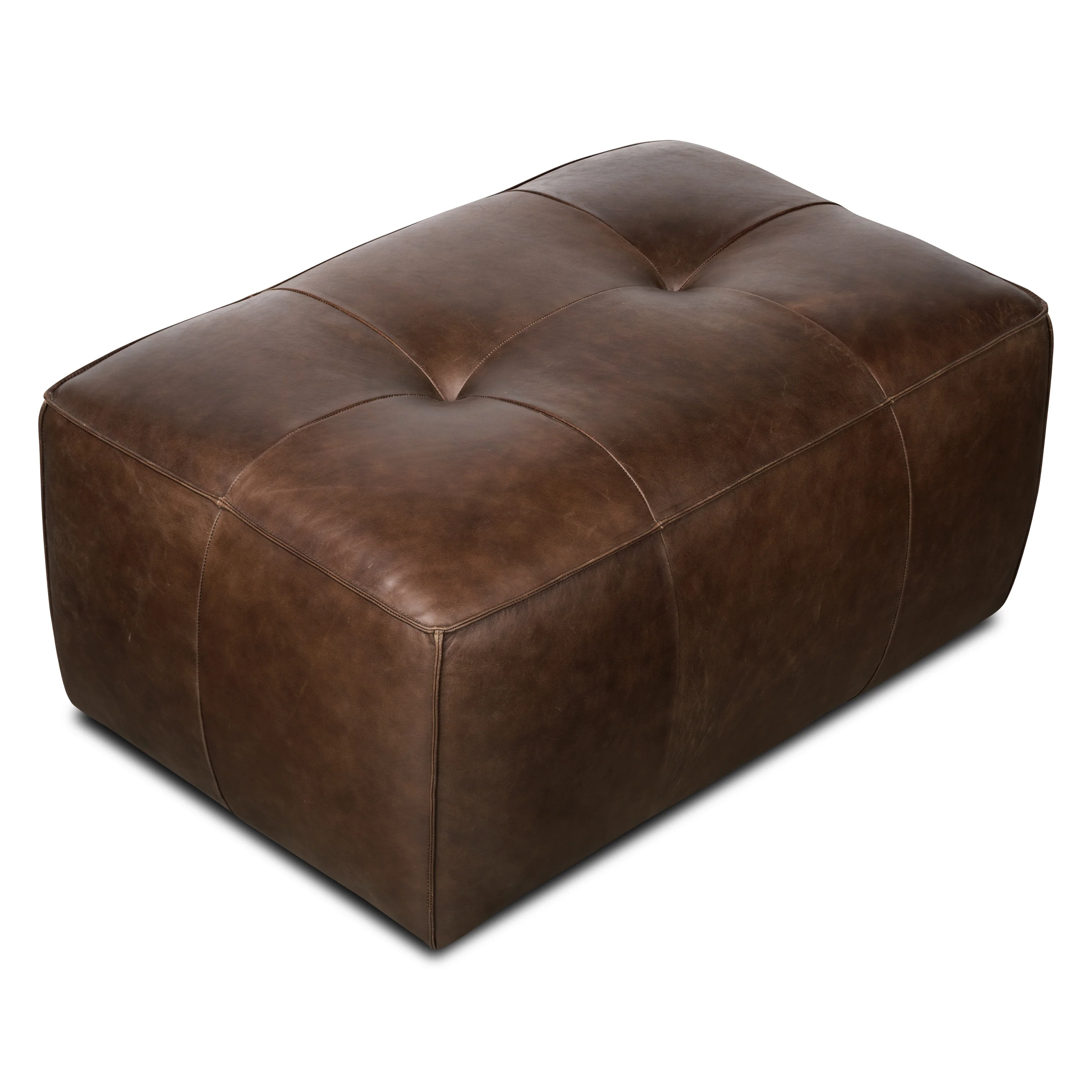 Capa Leather Ottoman | Chocolate Brown - Image 6