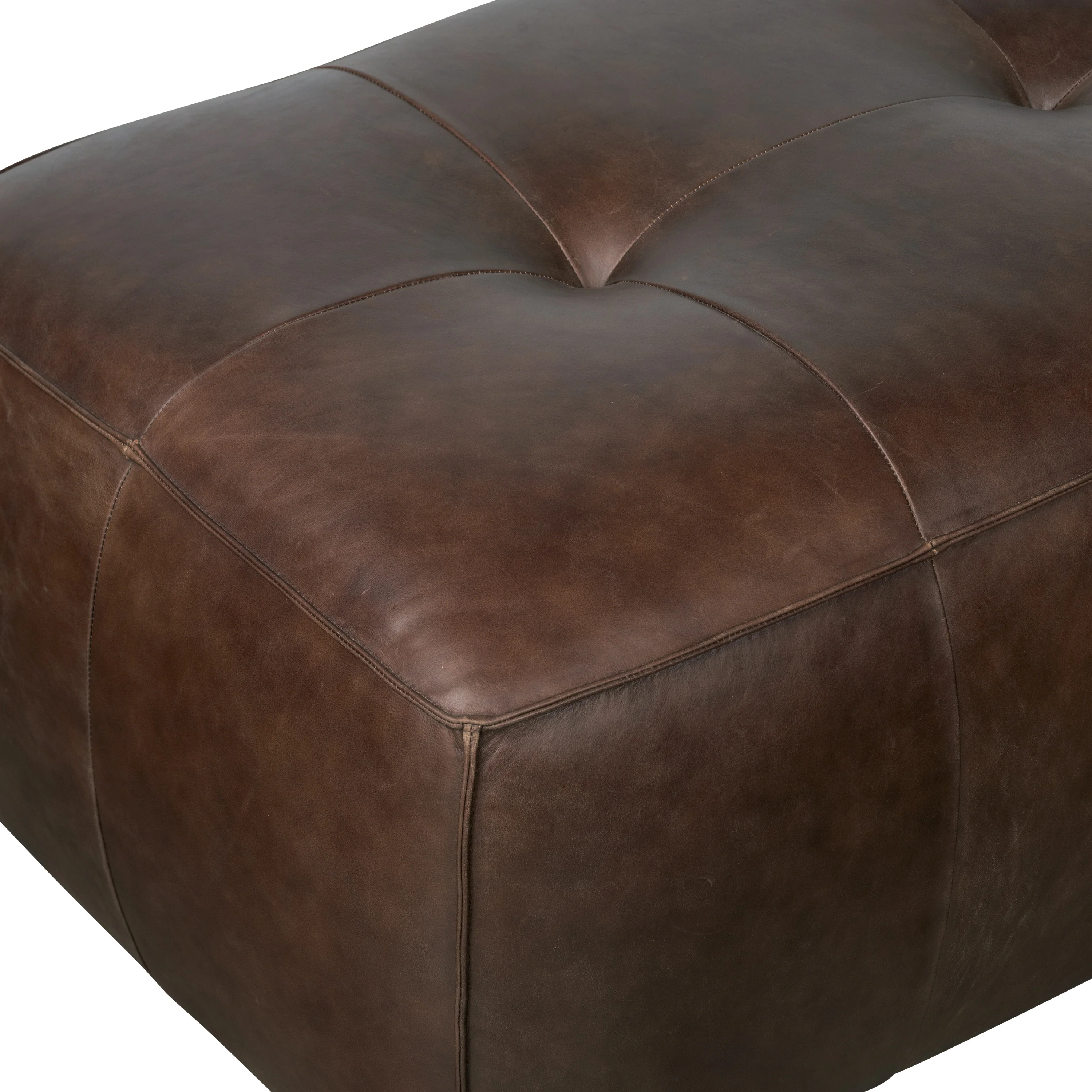 Capa Leather Ottoman | Chocolate Brown - Image 9