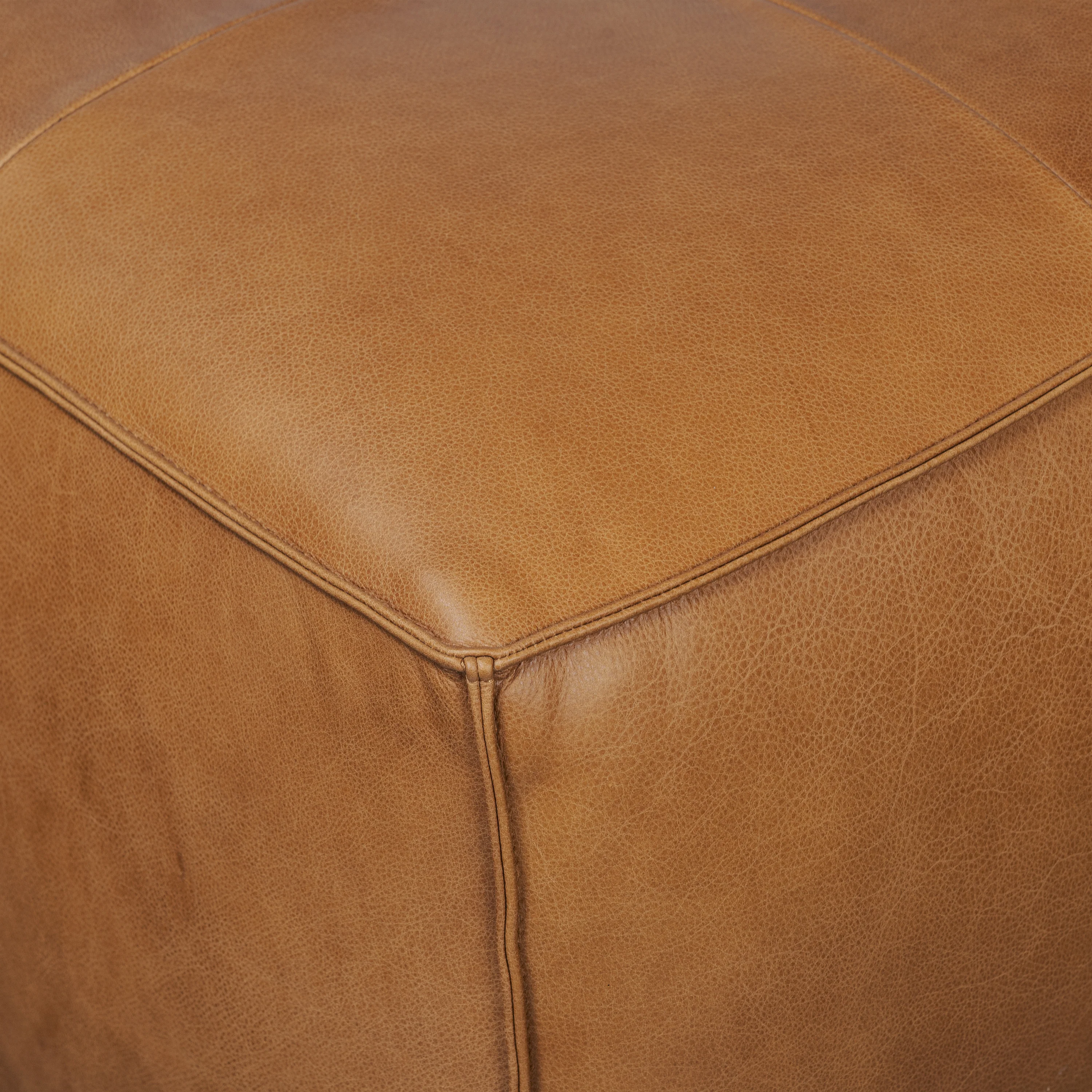 Capa Leather Ottoman | Saddle Tan - Image 11