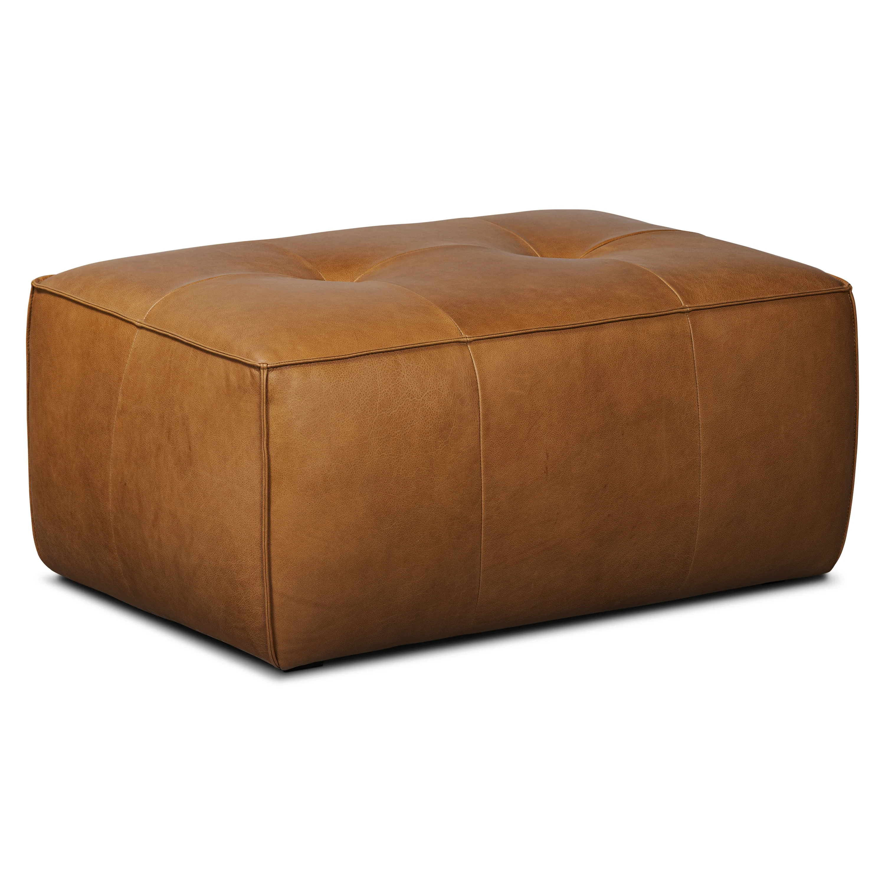 Capa Leather Ottoman | Saddle Tan - Image 5