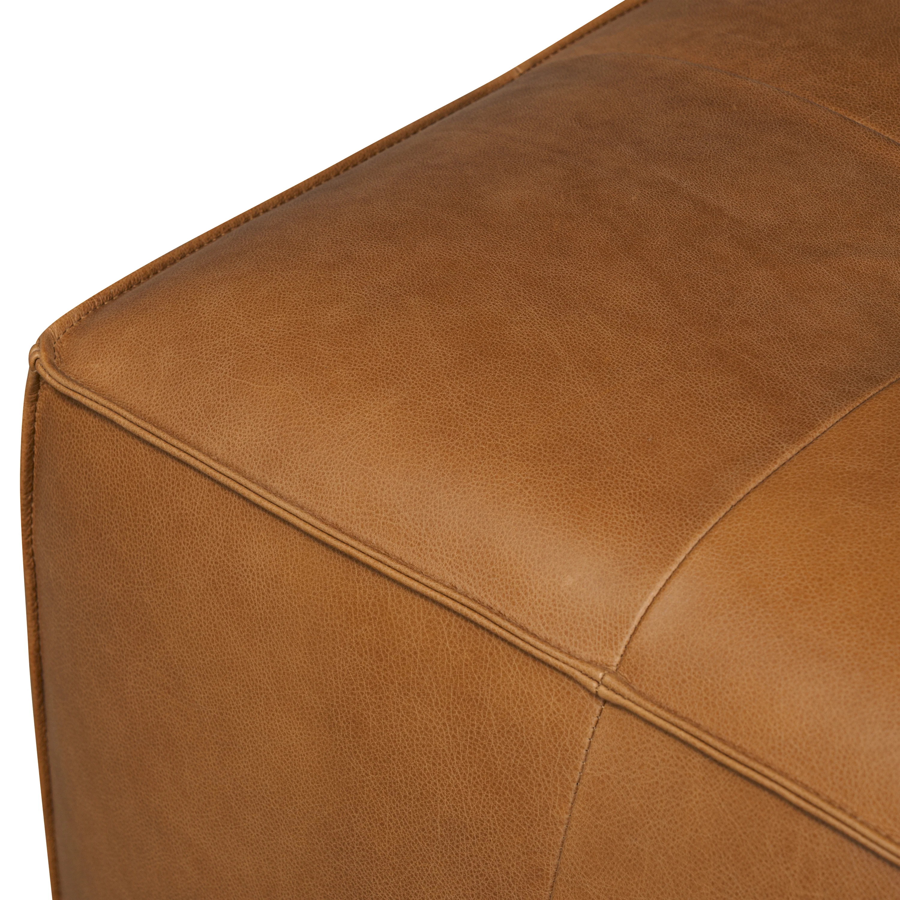 Capa Leather Ottoman | Saddle Tan - Image 8
