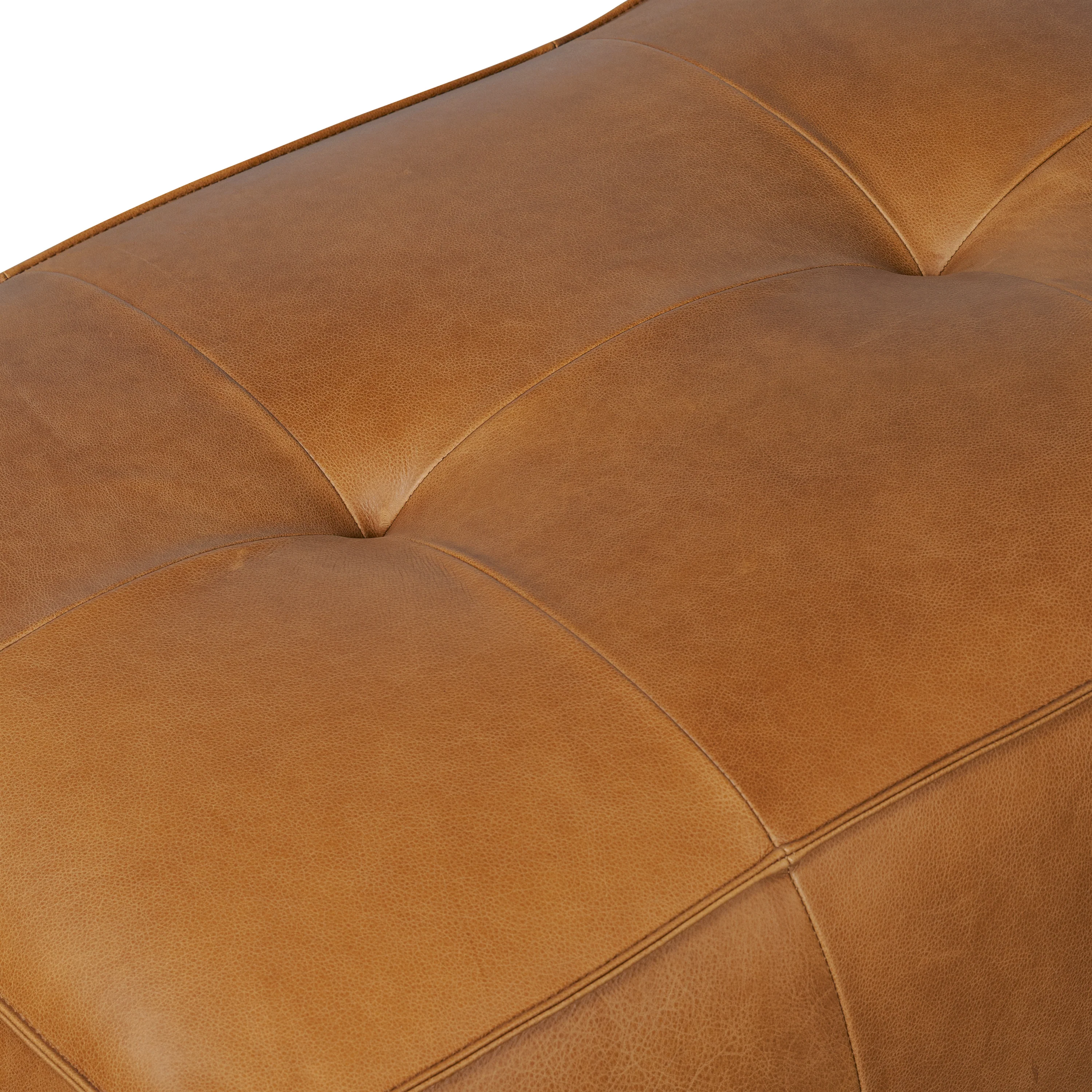 Capa Leather Ottoman | Saddle Tan - Image 9