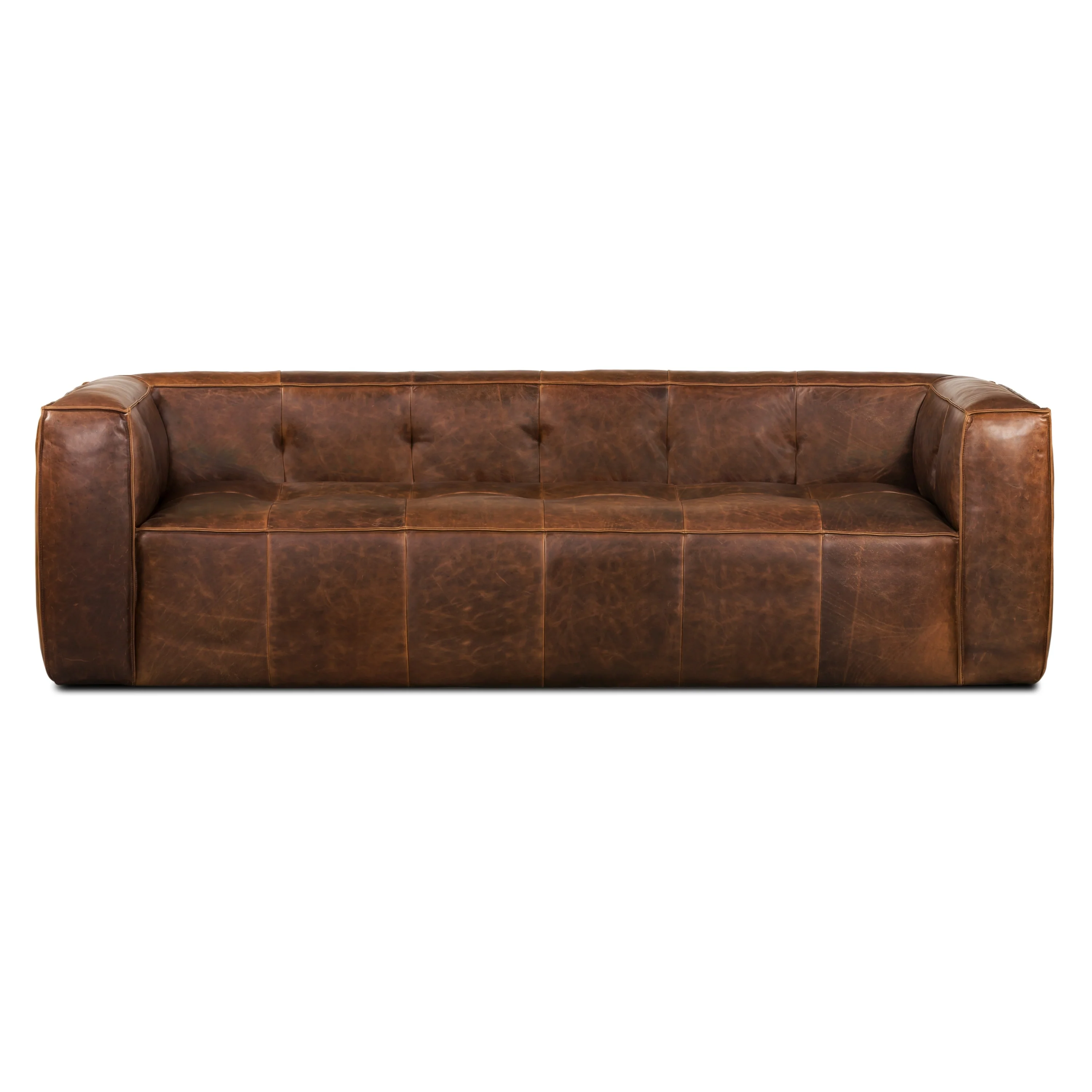 Capa 96.5" Leather Sofa | Chocolate Brown - Image 3