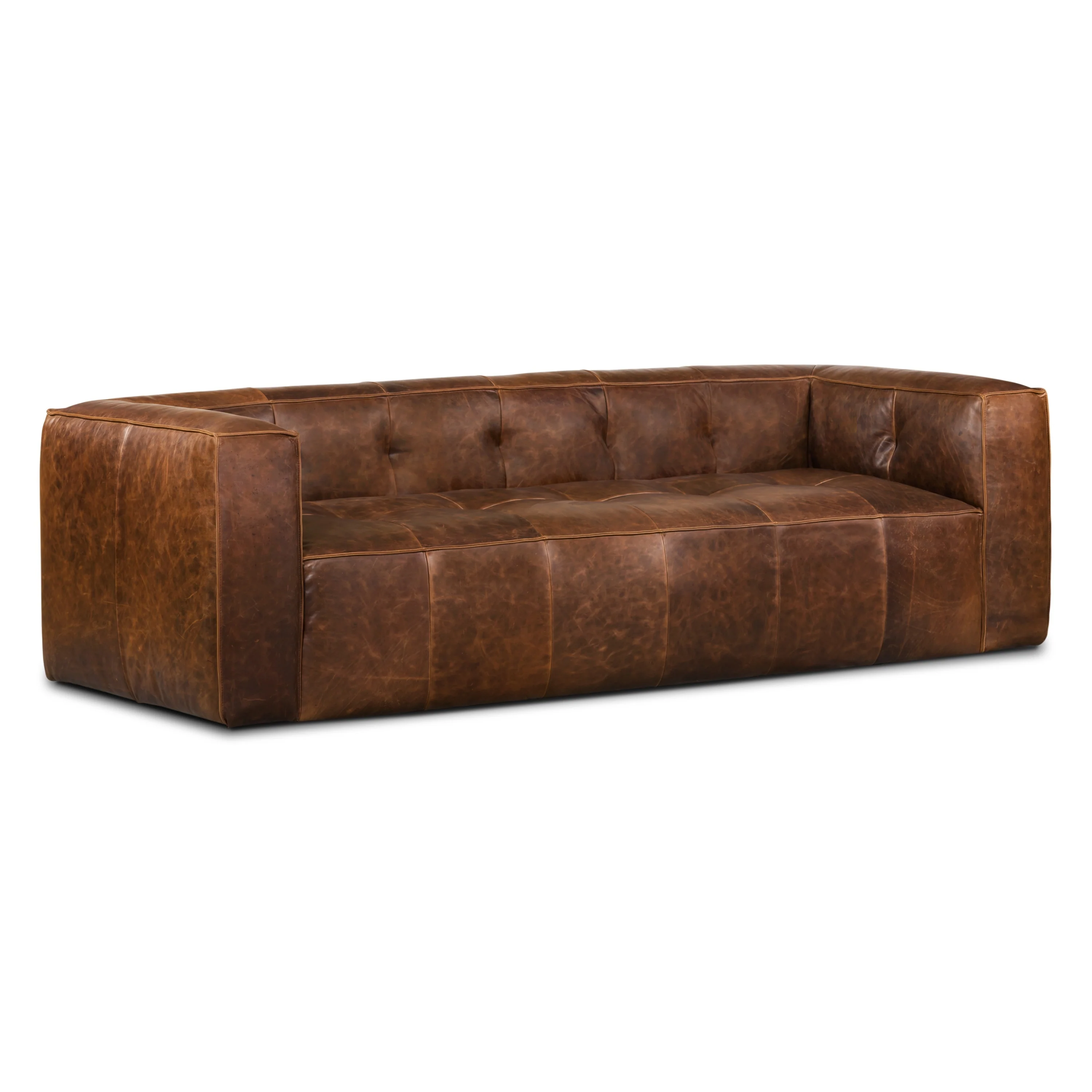 Capa 96.5" Leather Sofa | Chocolate Brown - Image 4