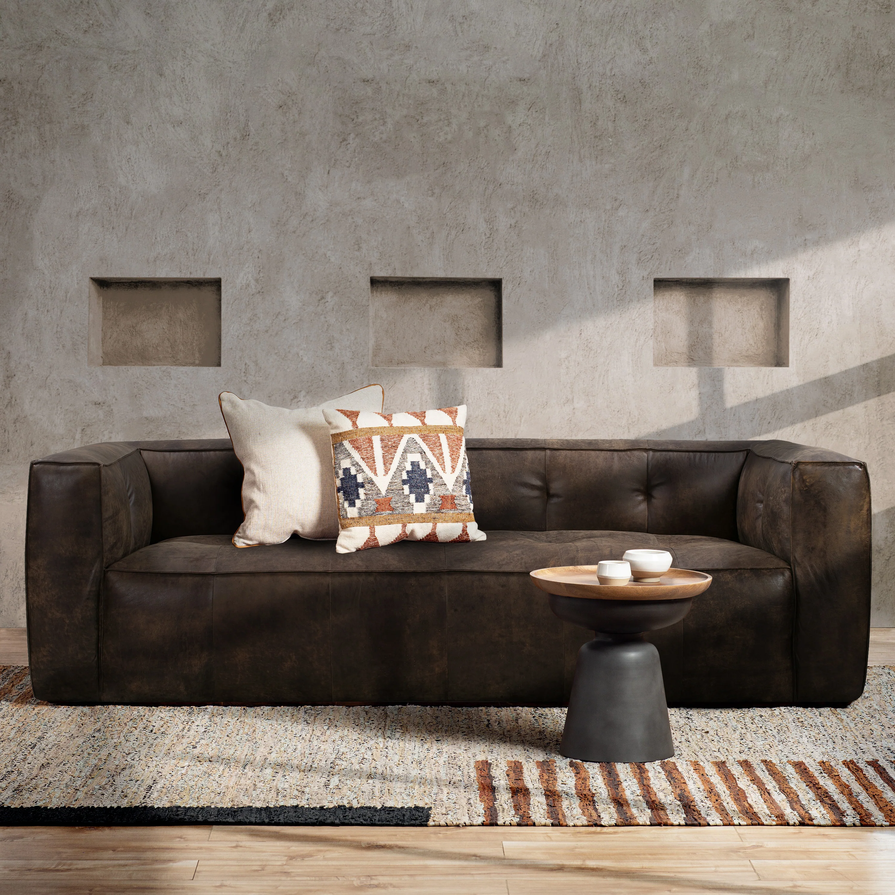 Capa 96.5" Leather Sofa | Outback Brown - Image 2