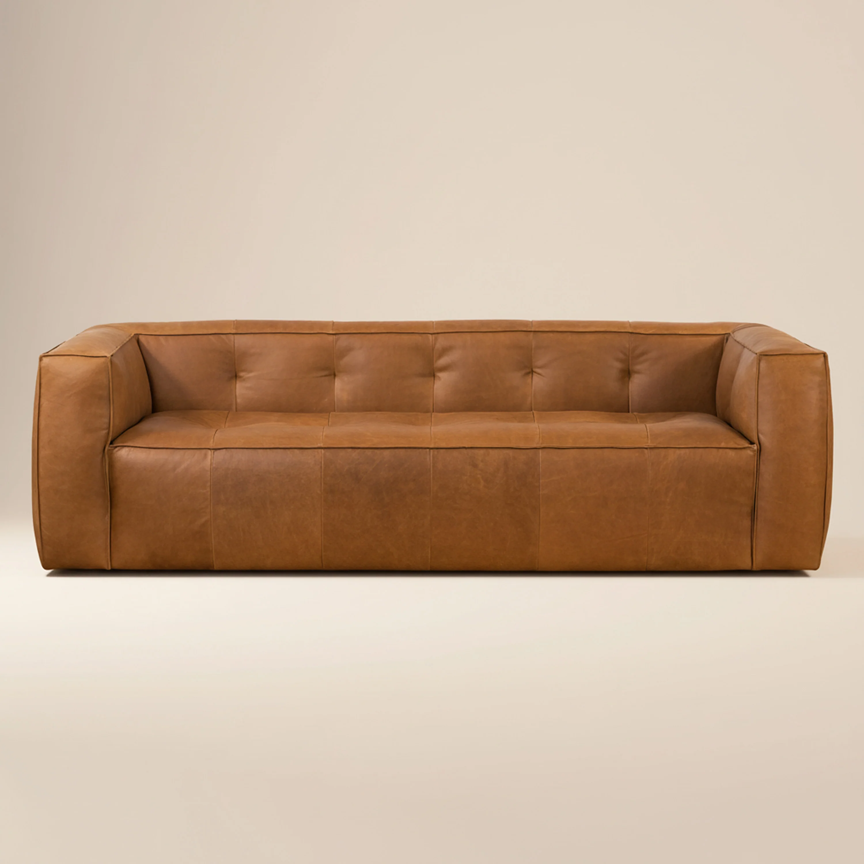 Capa 96.5" Leather Sofa | Saddle Tan