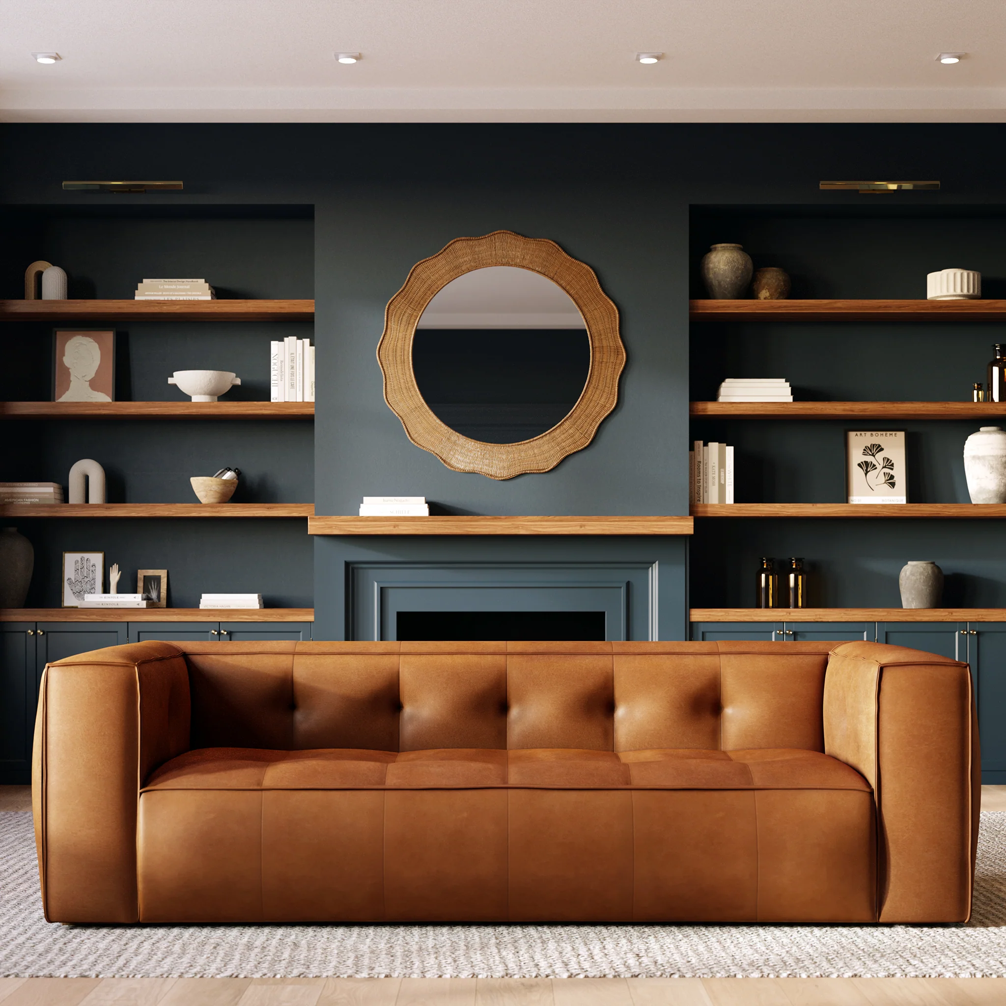 Capa 96.5" Leather Sofa | Saddle Tan - Image 2