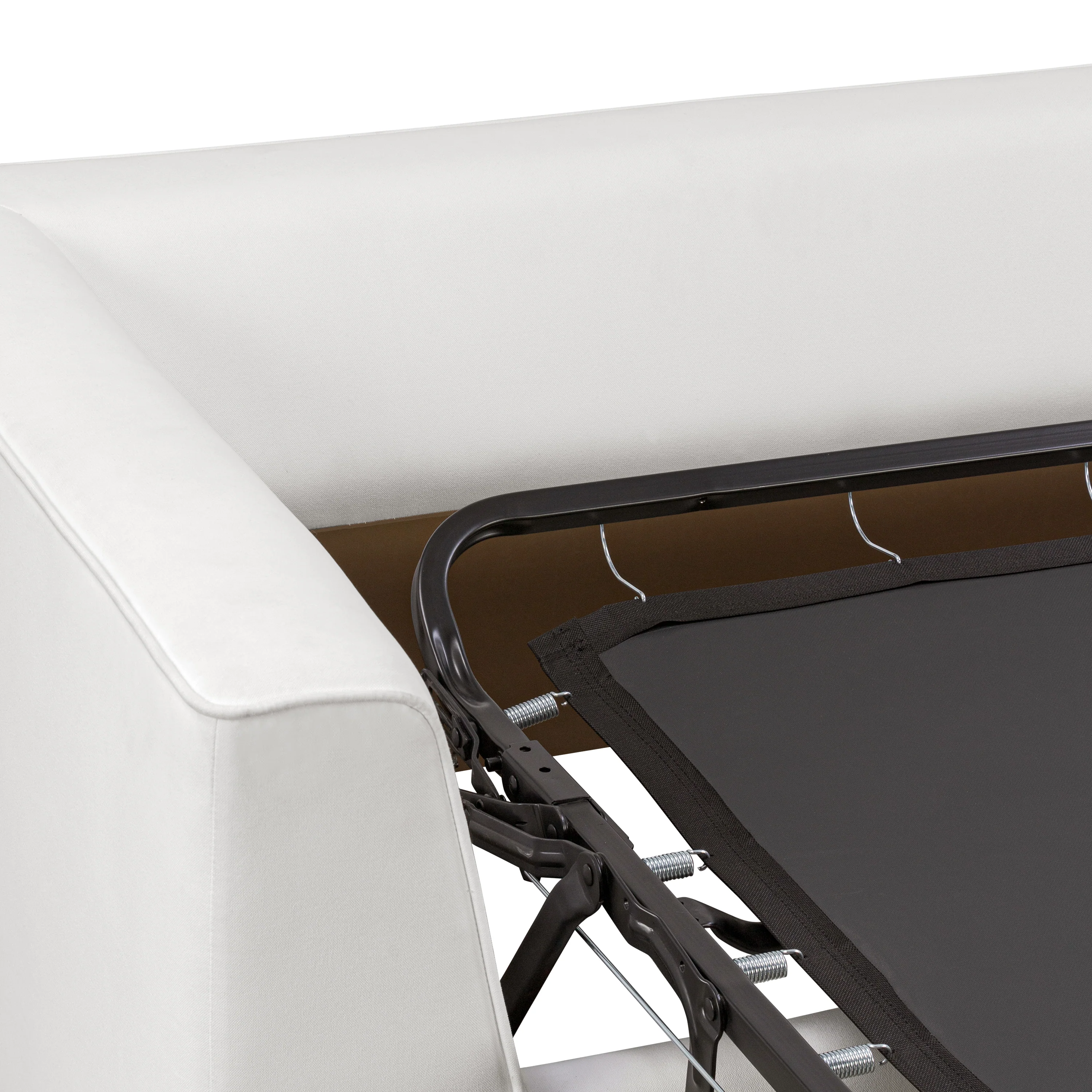 Capri 86" Pull-Out Sofa Bed | Cotton White - Image 10
