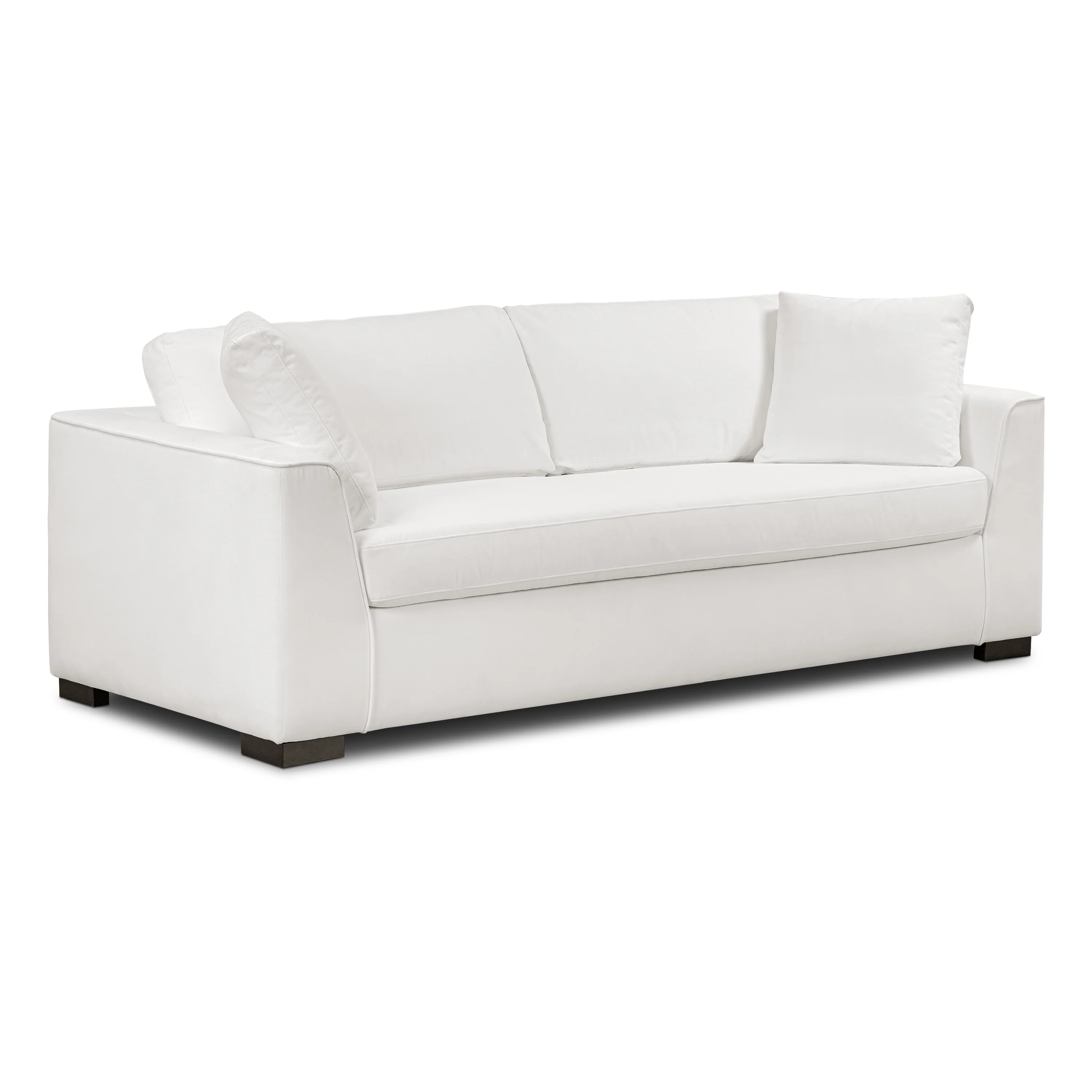 Capri 86" Pull-Out Sofa Bed | Cotton White - Image 4