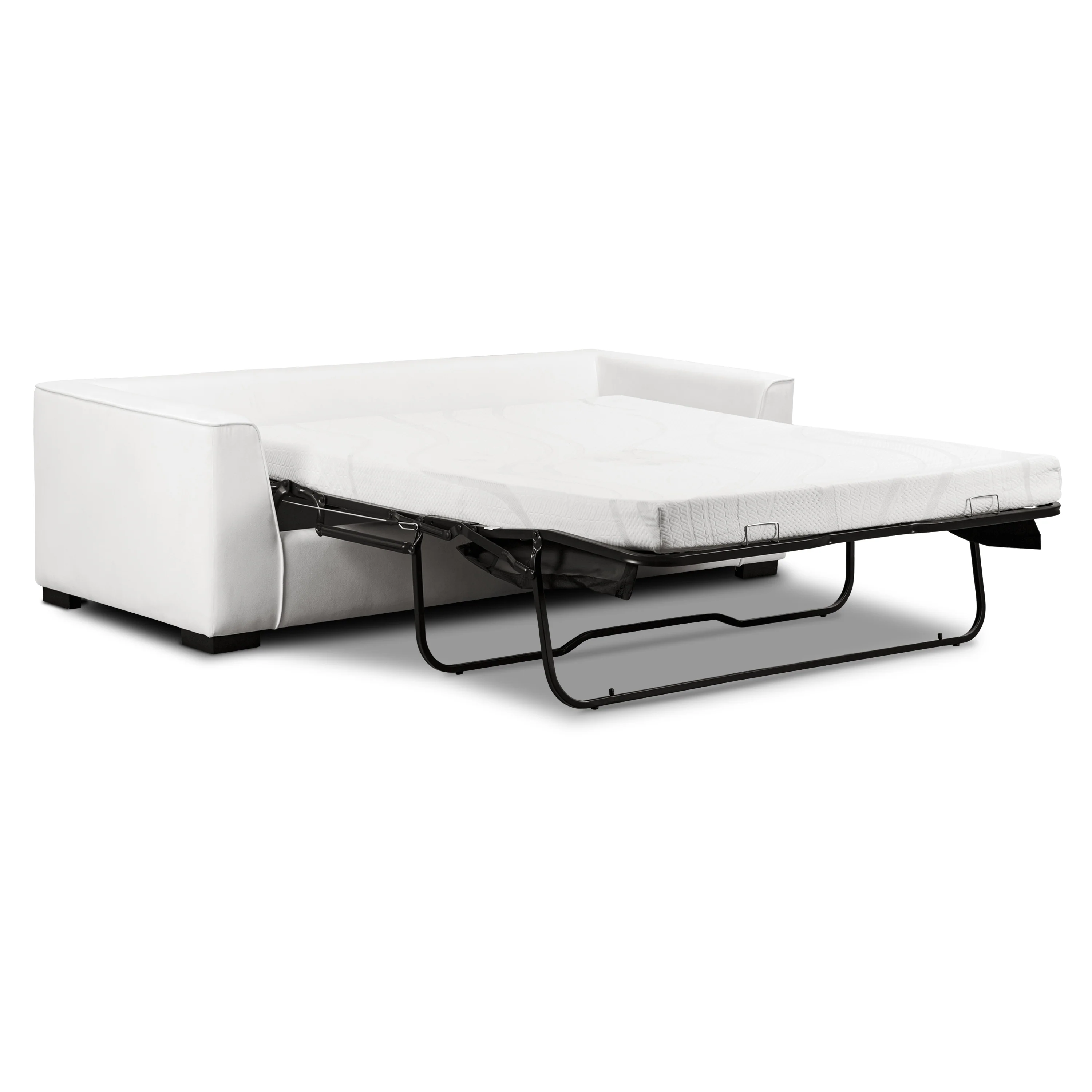 Capri 86" Pull-Out Sofa Bed | Cotton White - Image 6