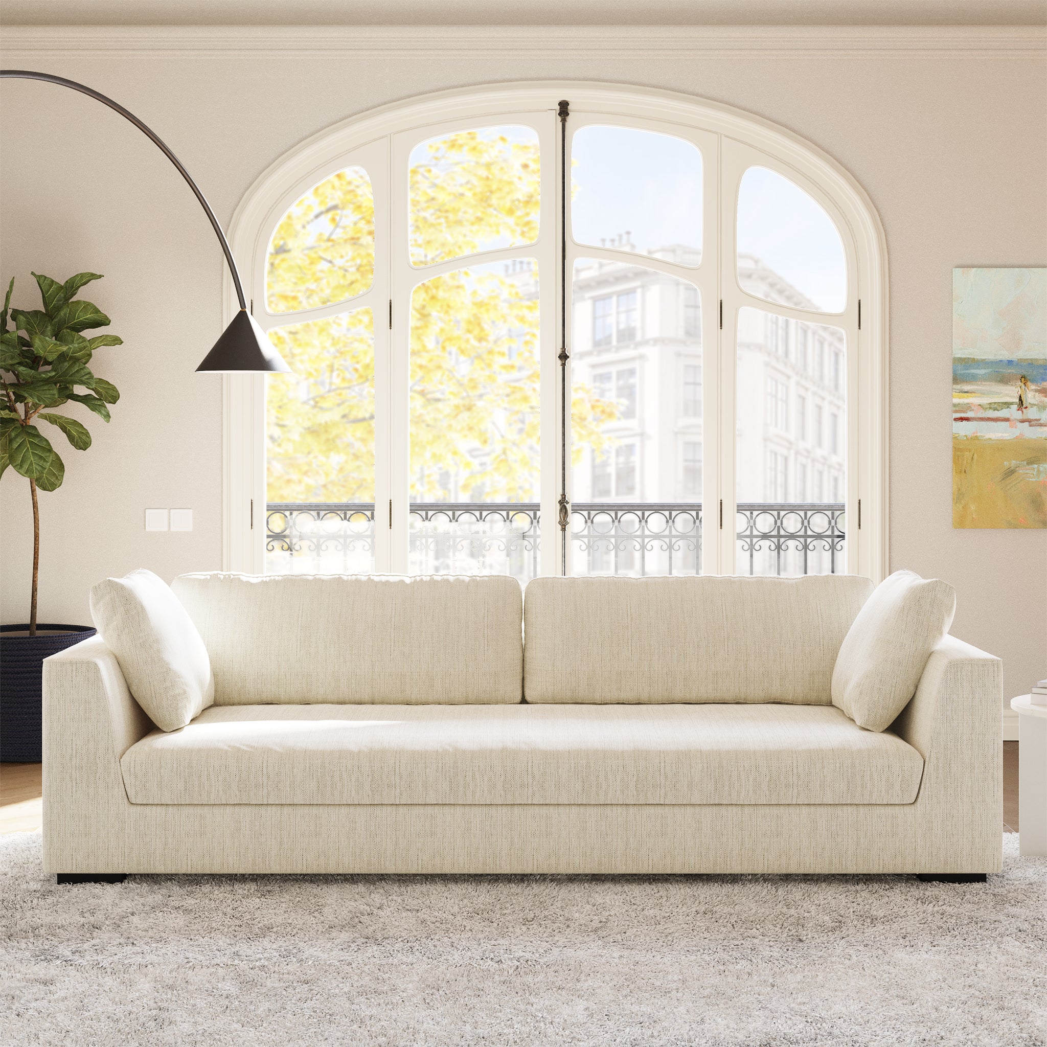 Capri 99" Sofa | Bright Ash - Image 2