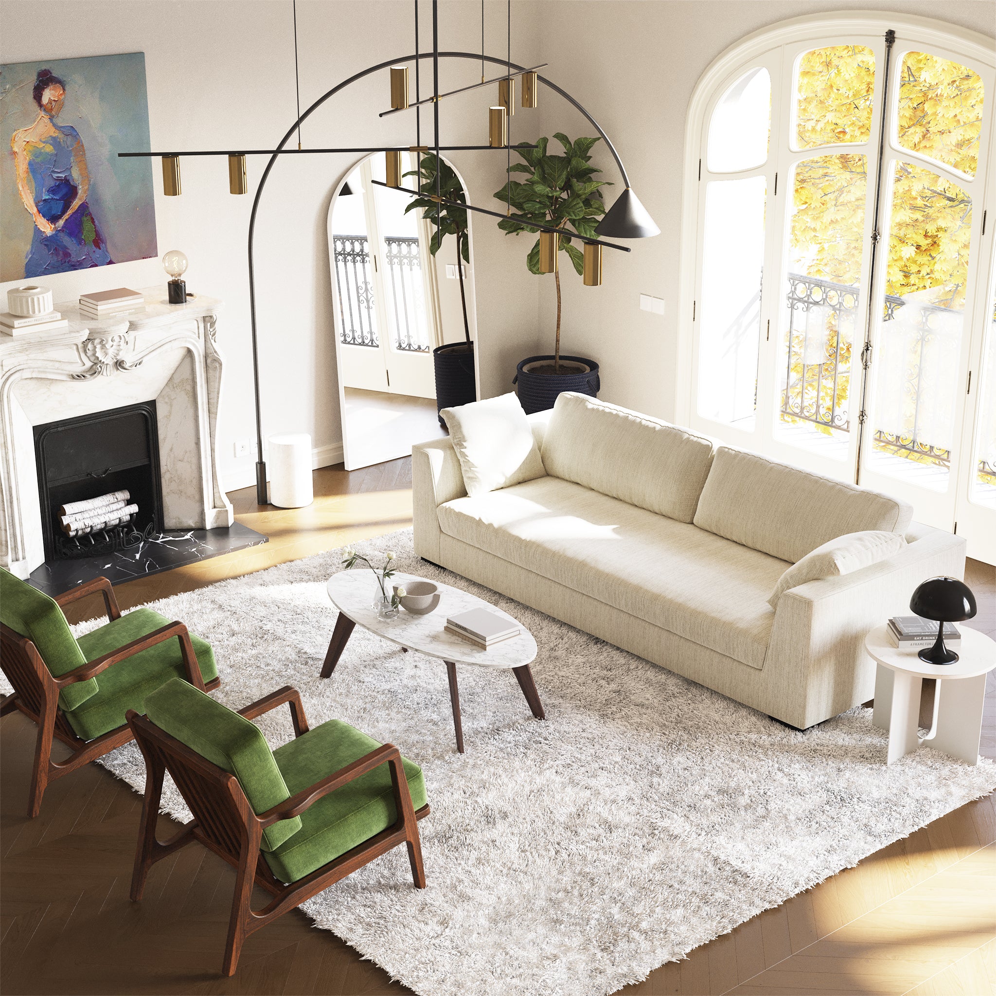 Capri 99" Sofa | Bright Ash - Image 3