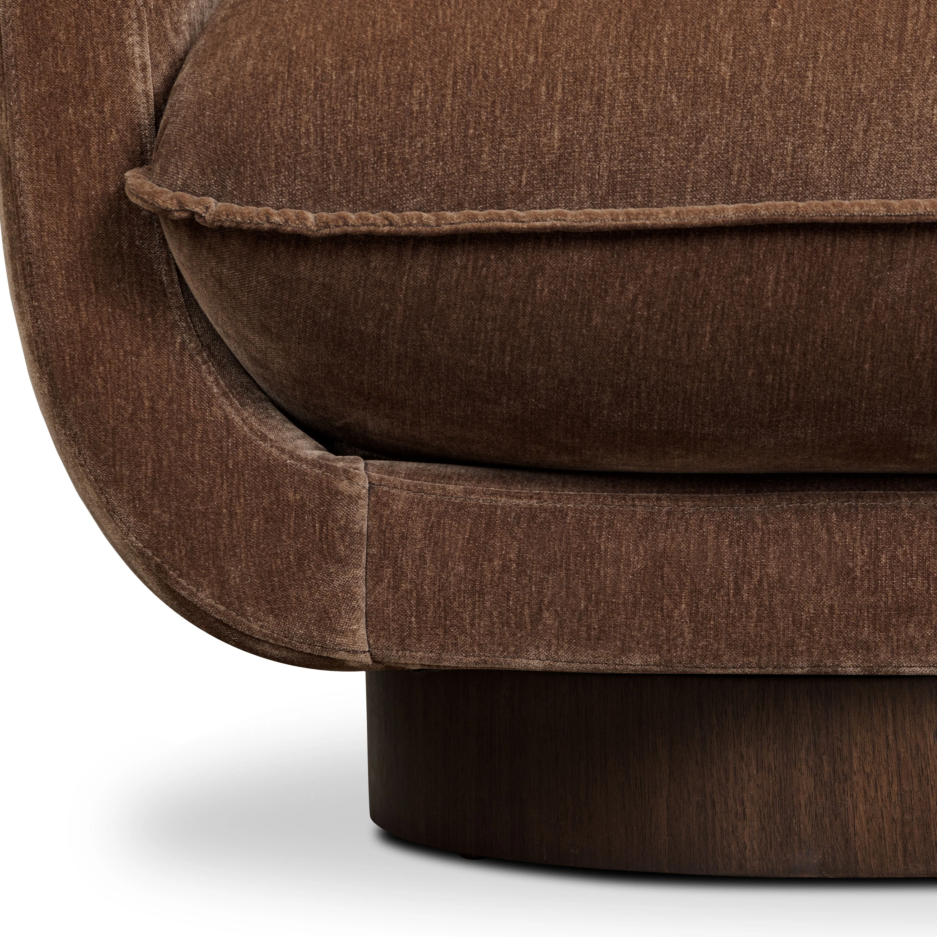 Carla Swivel Lounge Chair | Bronzer Brown - Image 12