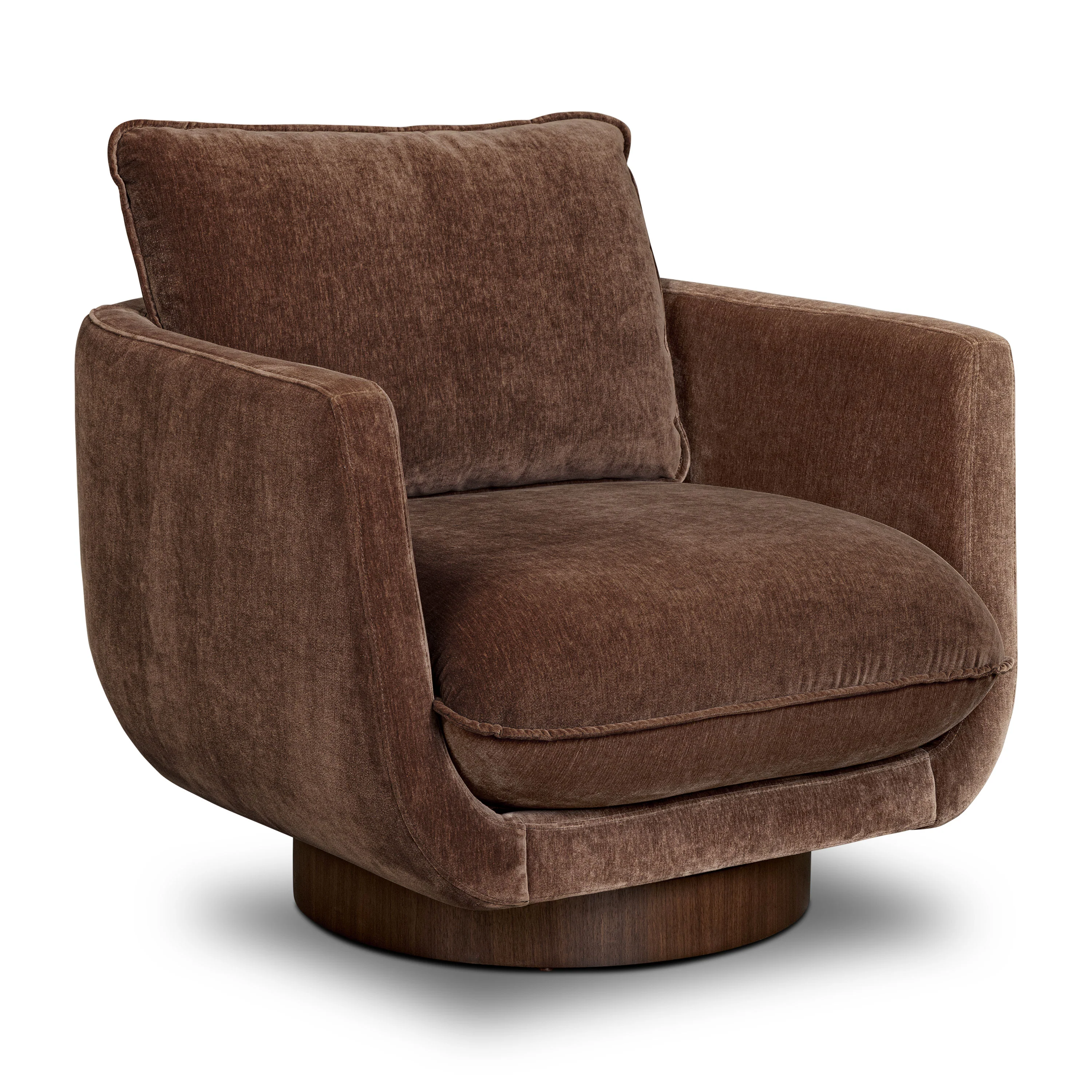 Carla Swivel Lounge Chair | Bronzer Brown - Image 5