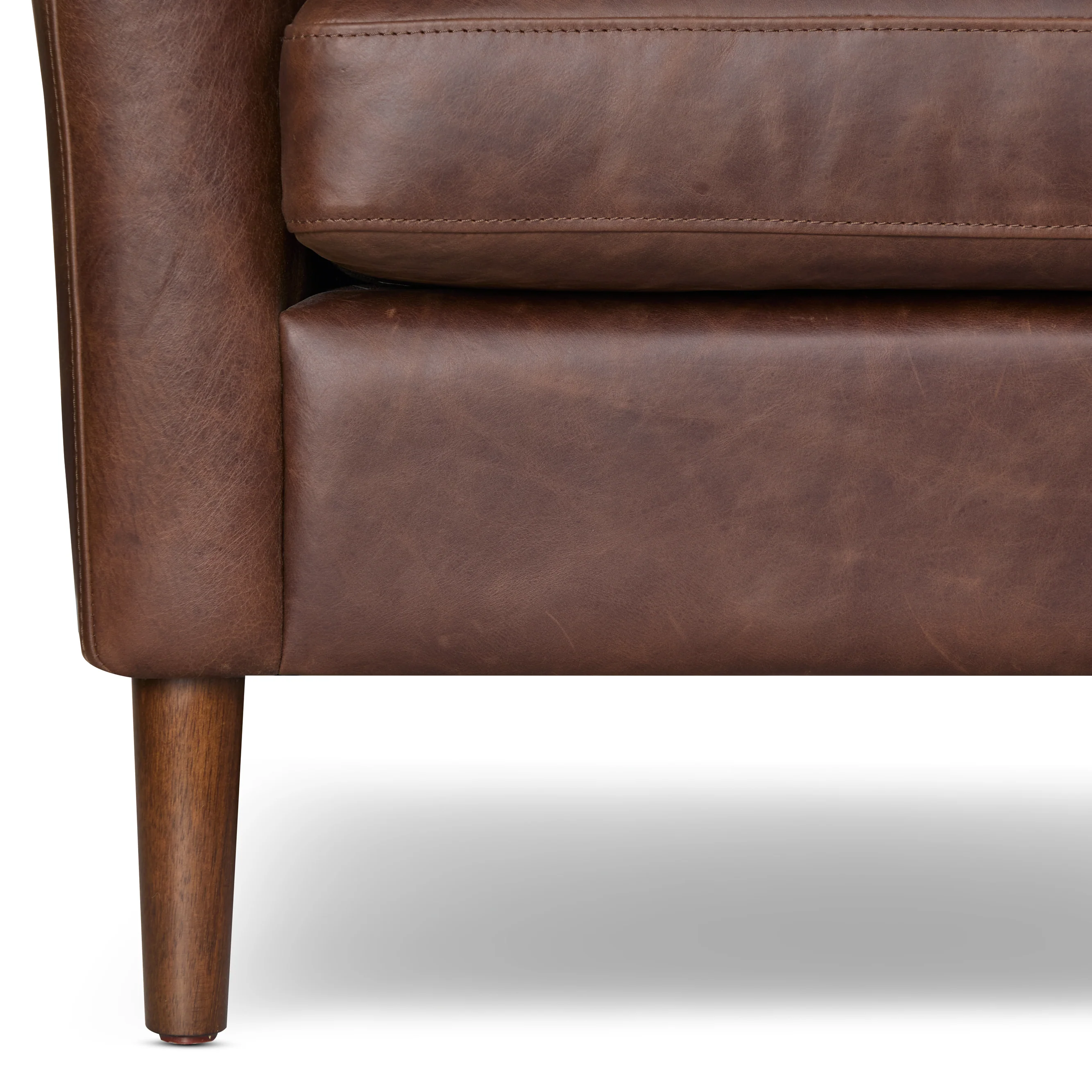 Carmel Leather Lounge Chair | Chocolate Brown - Image 10
