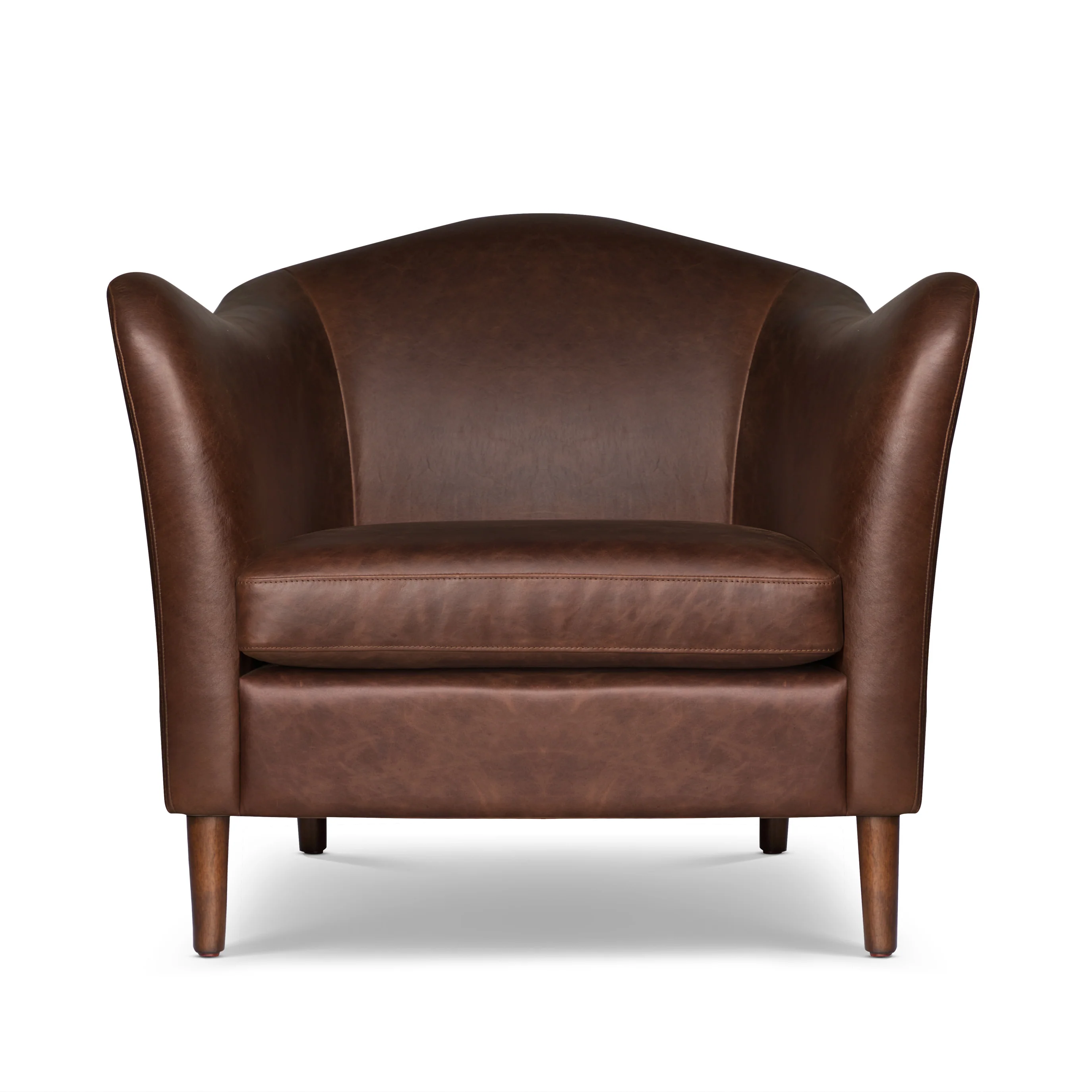 Carmel Leather Lounge Chair | Chocolate Brown - Image 5