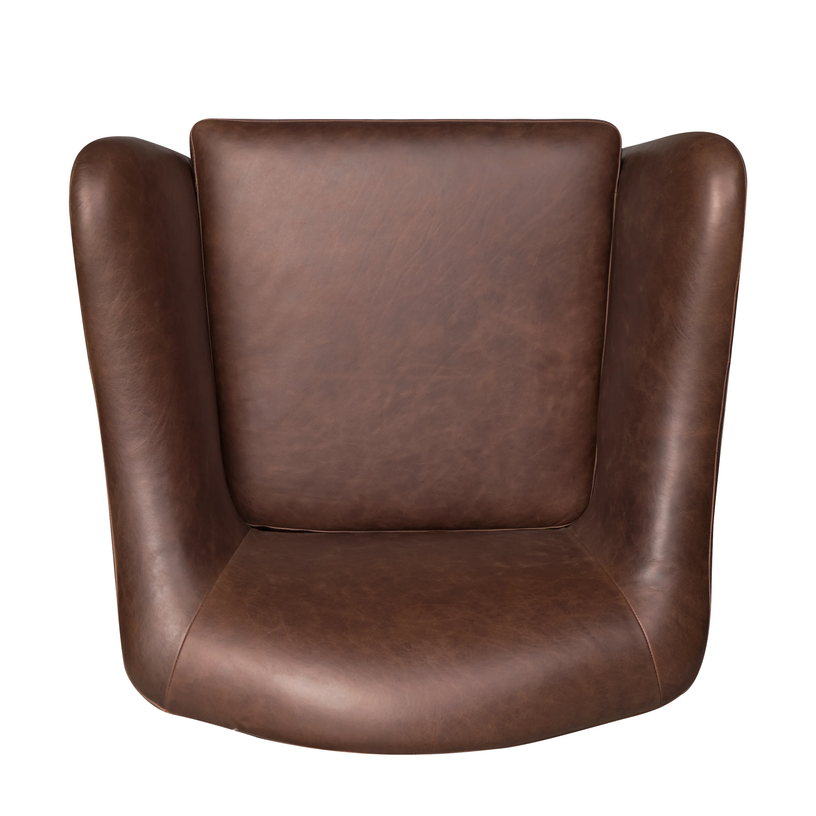 Carmel Leather Lounge Chair | Chocolate Brown - Image 7