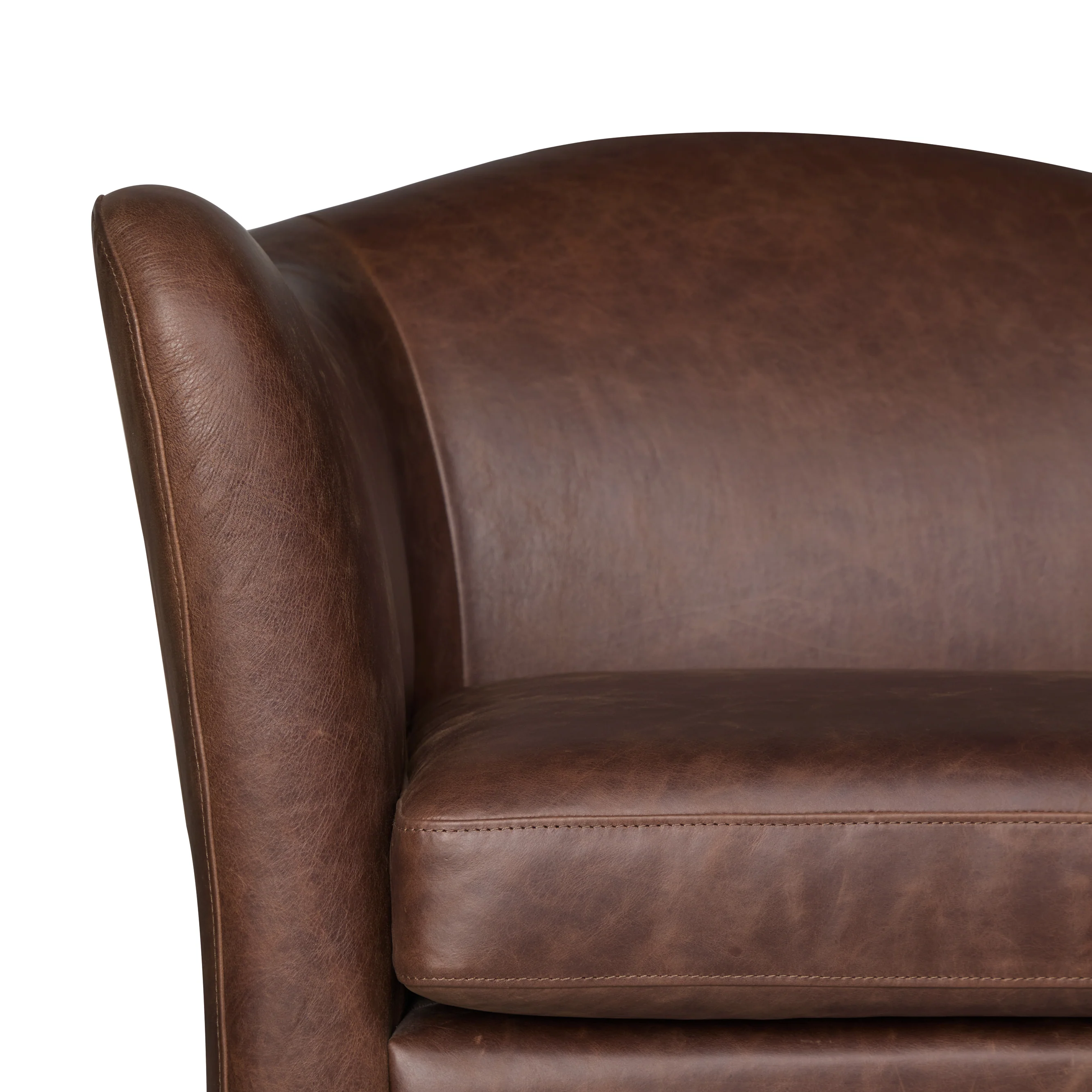 Carmel Leather Lounge Chair | Chocolate Brown - Image 8