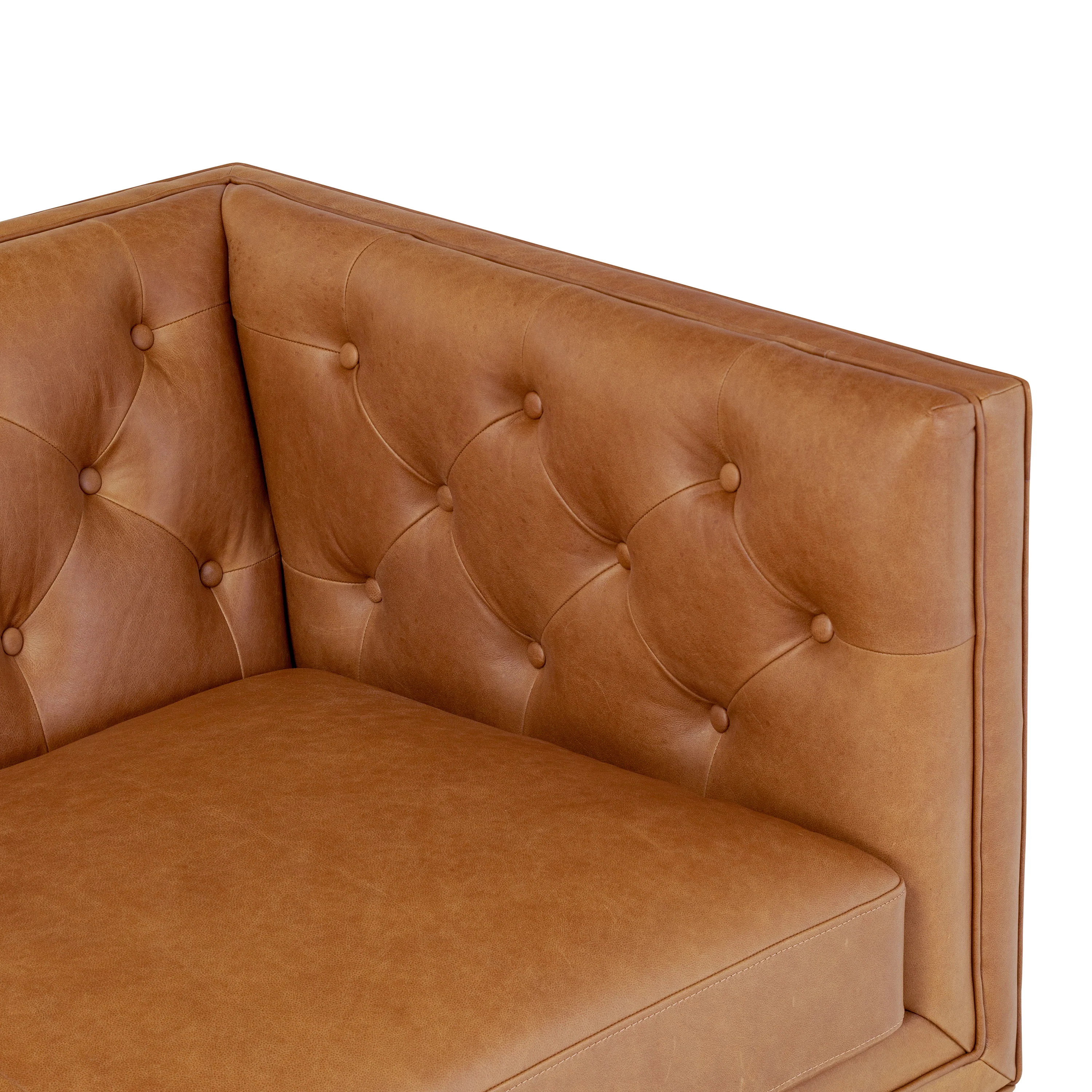 Castel 88.5" Leather Sofa | Saddle Tan - Image 10