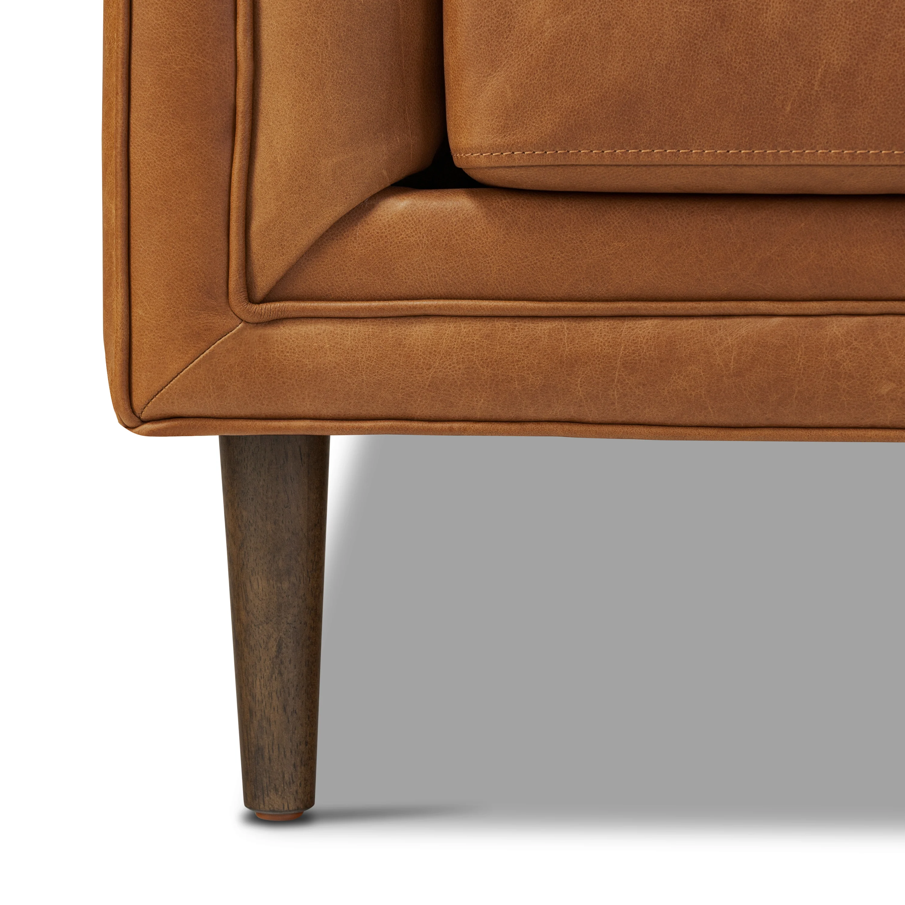 Castel 88.5" Leather Sofa | Saddle Tan - Image 11