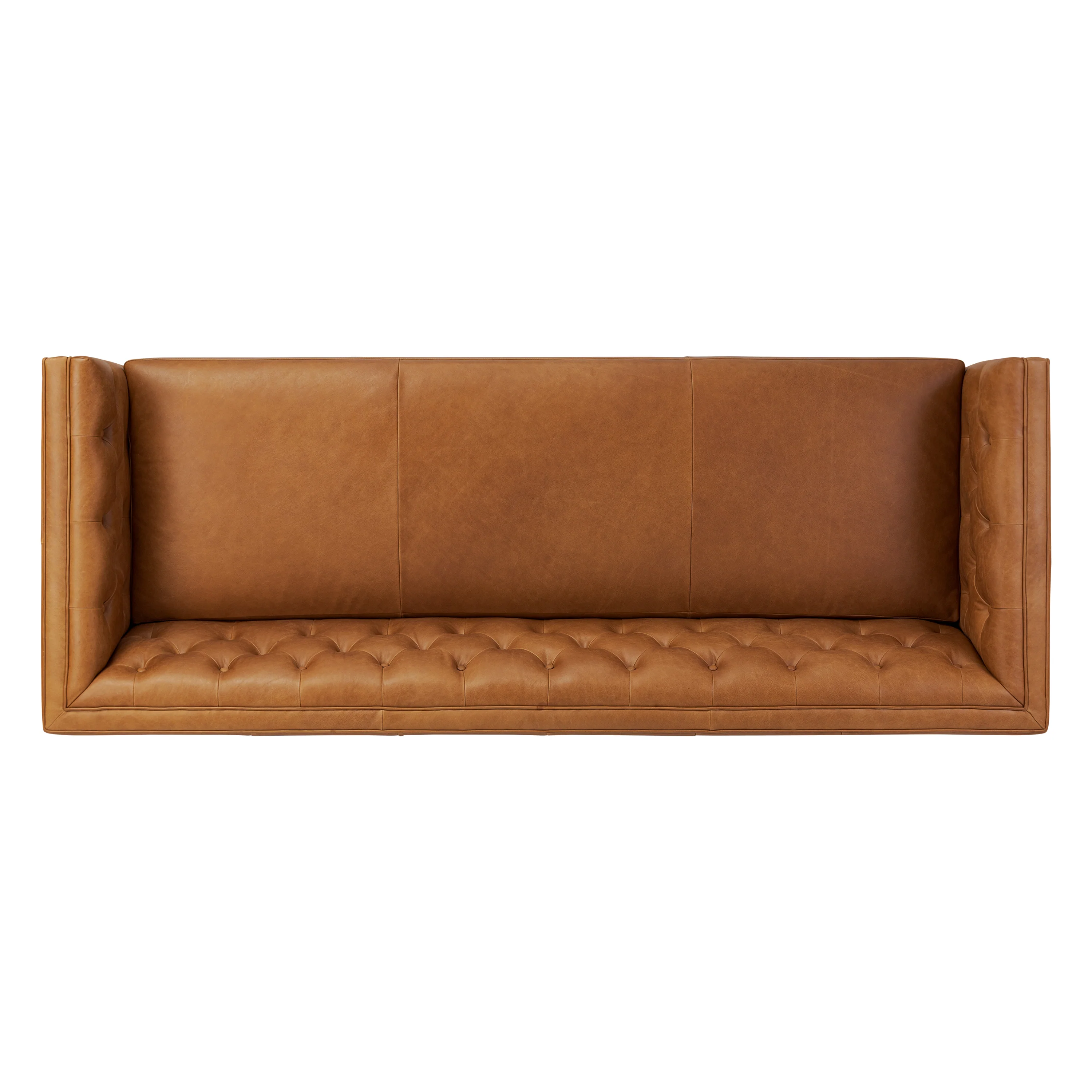 Castel 88.5" Leather Sofa | Saddle Tan - Image 7