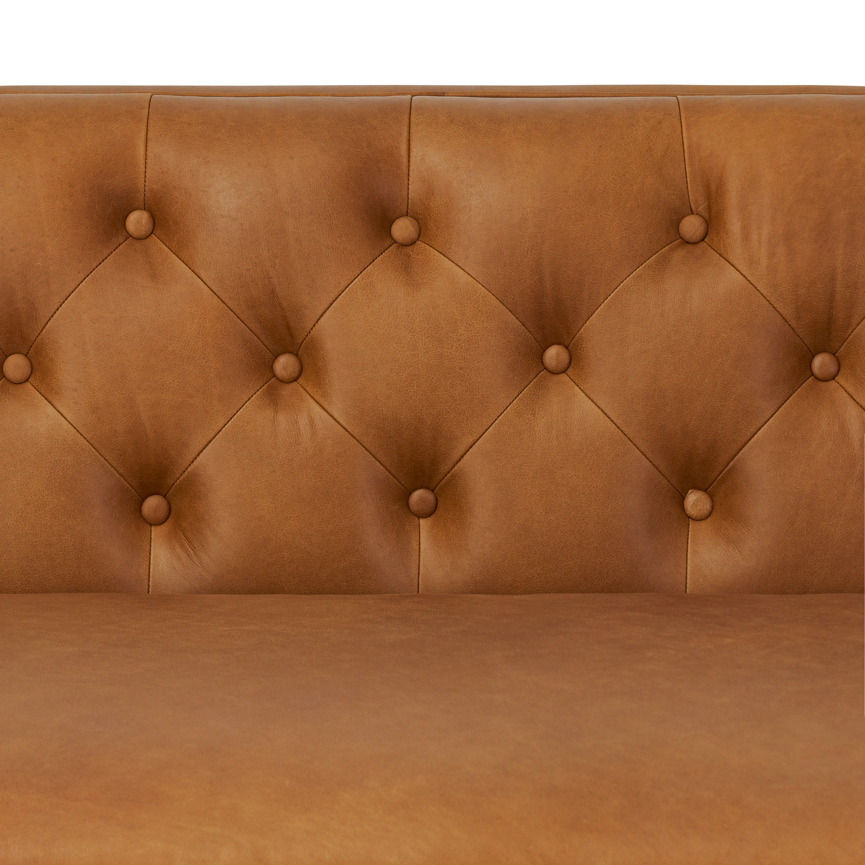 Castel 88.5" Leather Sofa | Saddle Tan - Image 9