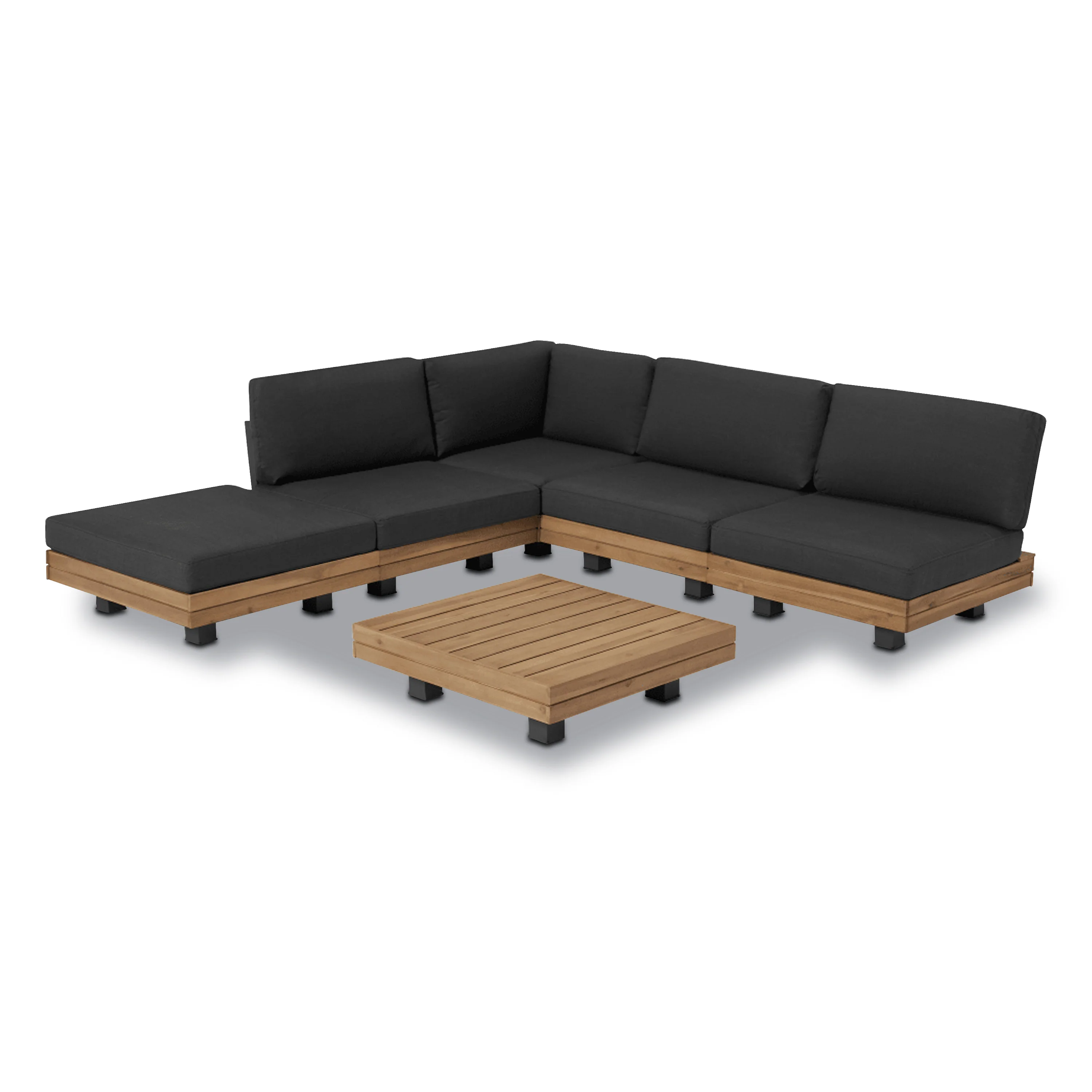 Celenza Modular Corner Sectional Set with Coffee Table | Dark Grey - Image 5