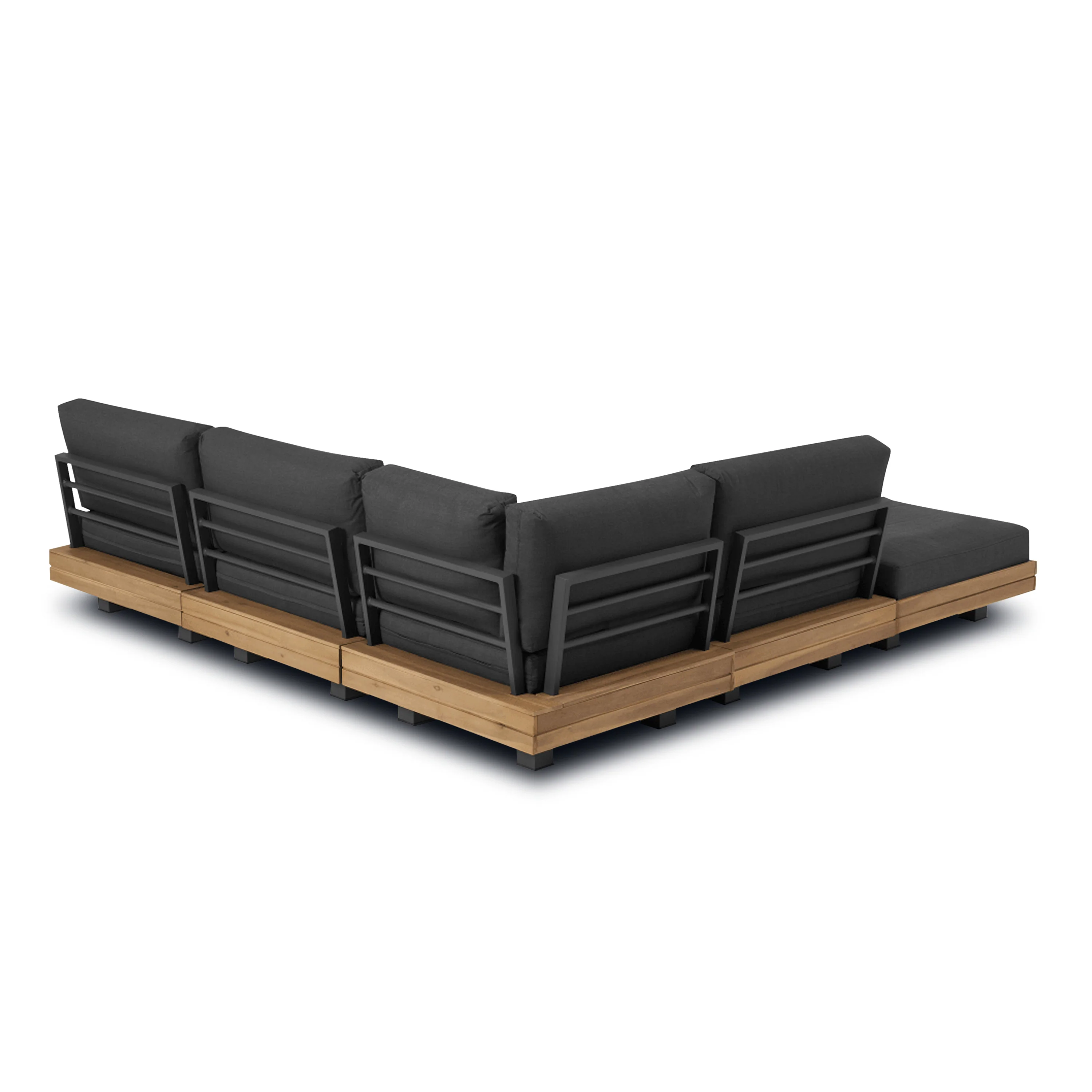 Celenza Modular Corner Sectional Set with Coffee Table | Dark Grey - Image 6