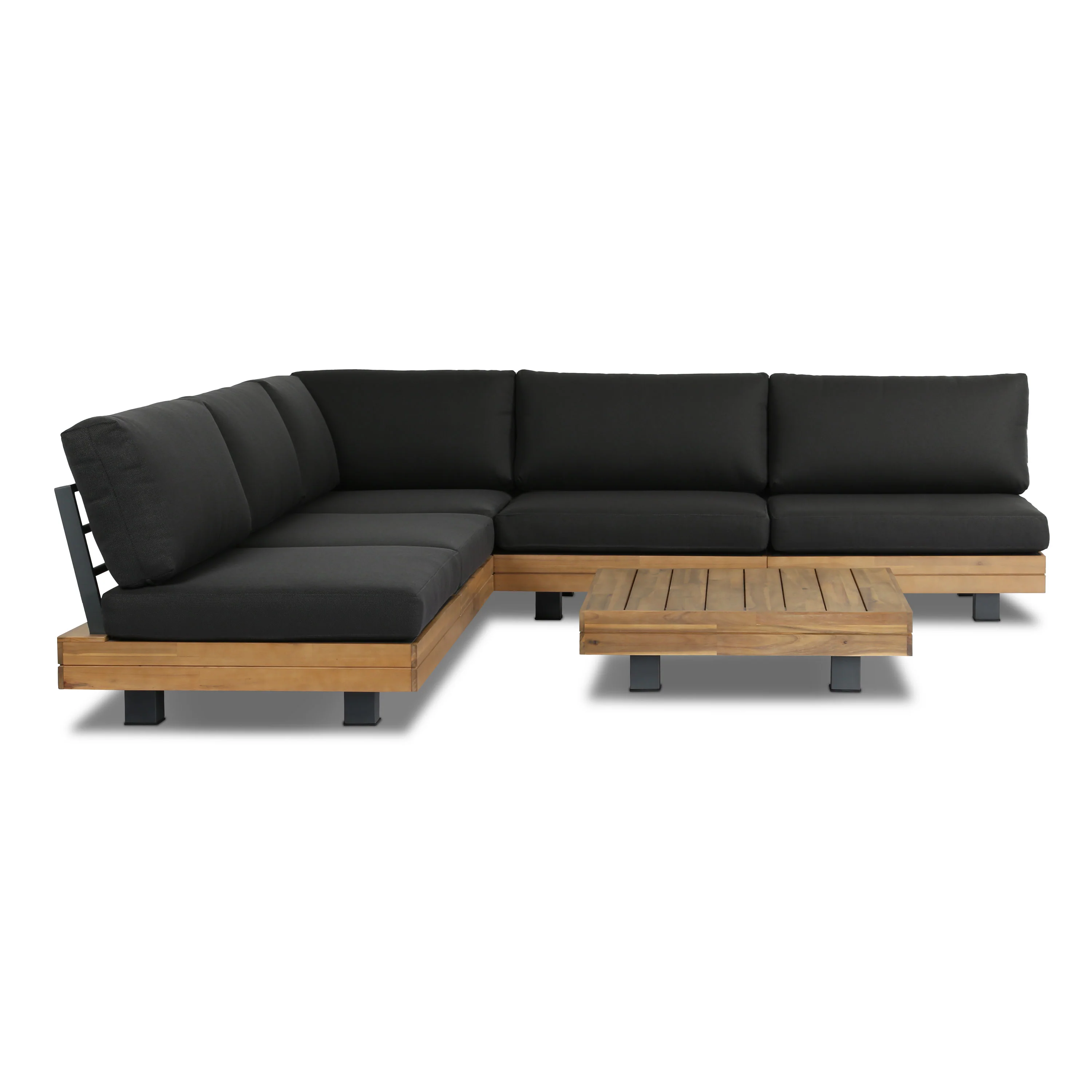 Celenza Modular Full-Corner Sectional Set with Coffee Table | Dark Grey - Image 3