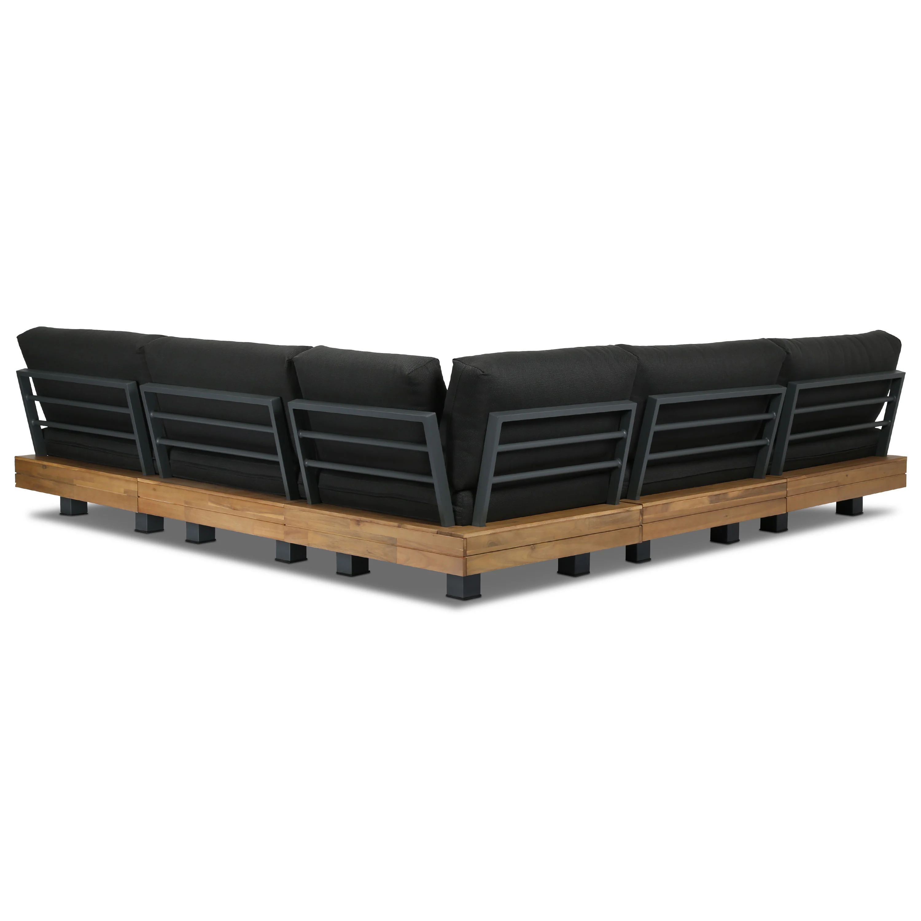 Celenza Modular Full-Corner Sectional Set with Coffee Table | Dark Grey - Image 4
