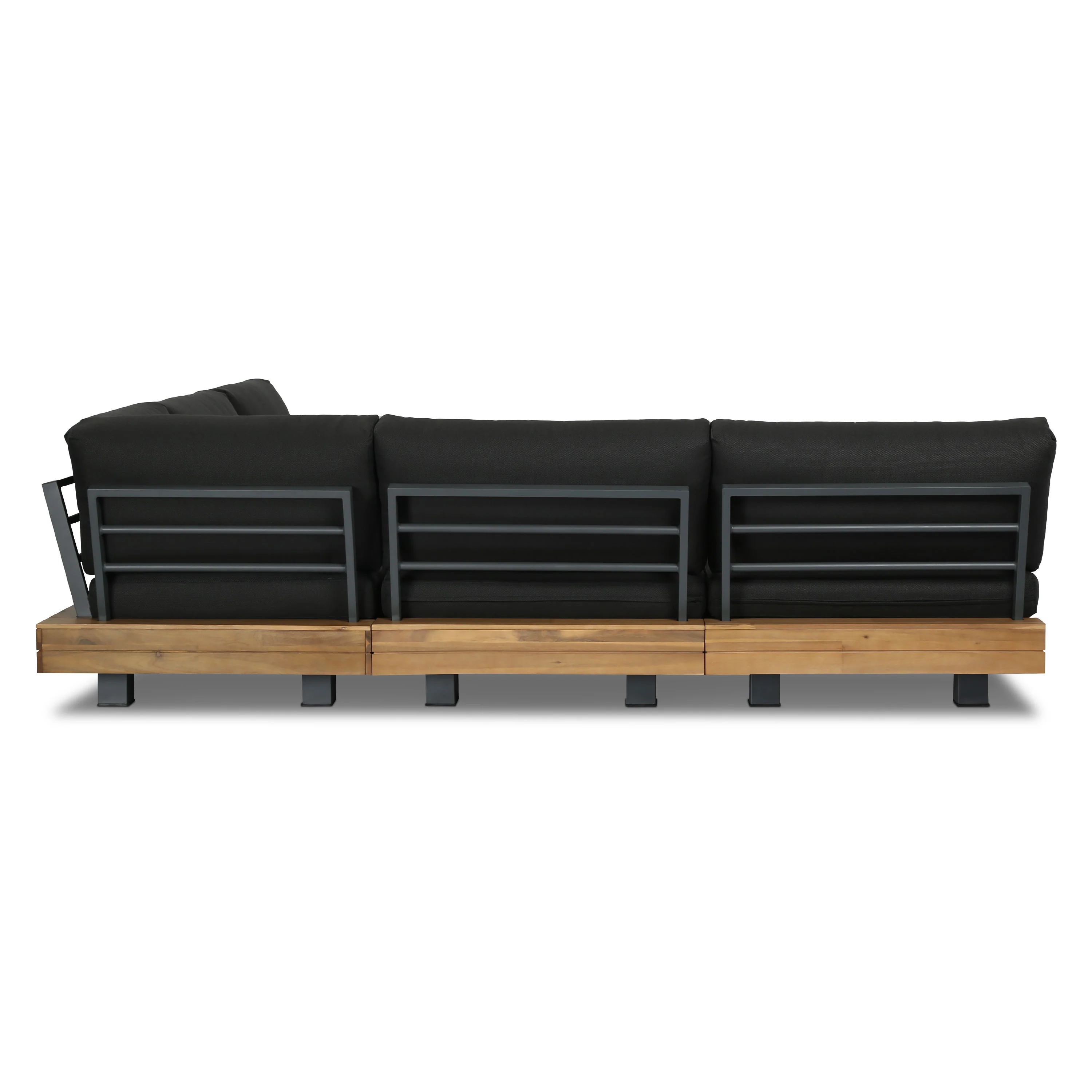 Celenza Modular Full-Corner Sectional Set with Coffee Table | Dark Grey - Image 5