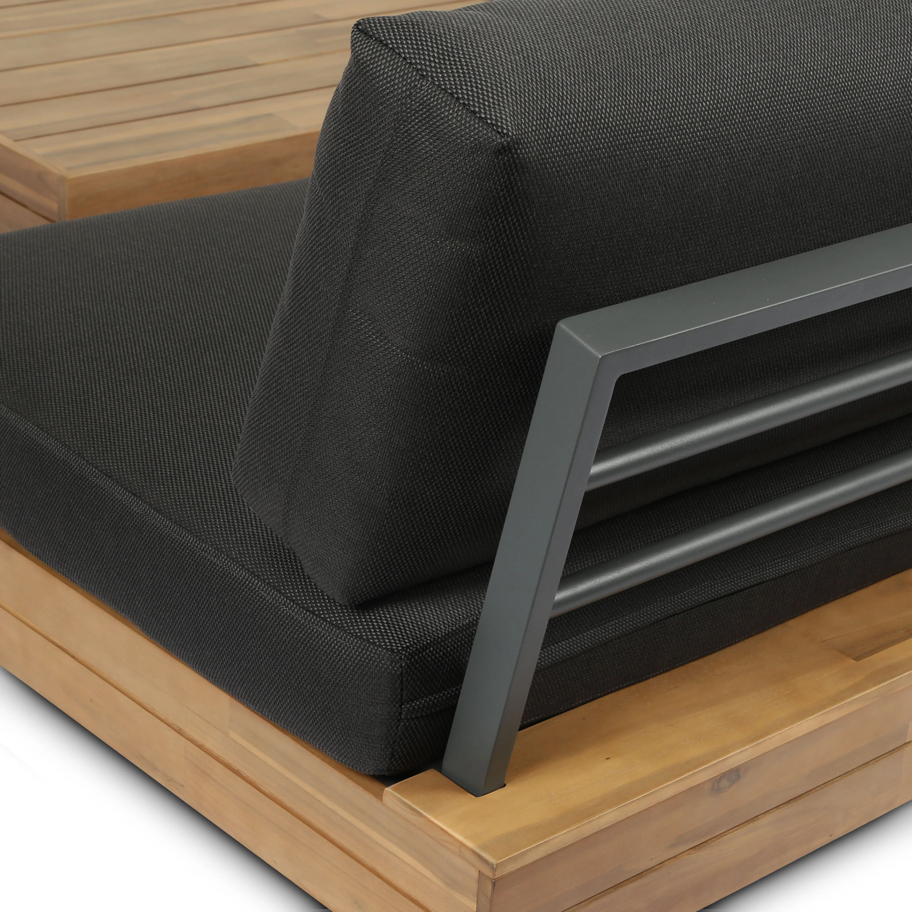 Celenza Modular Full-Corner Sectional Set with Coffee Table | Dark Grey - Image 9