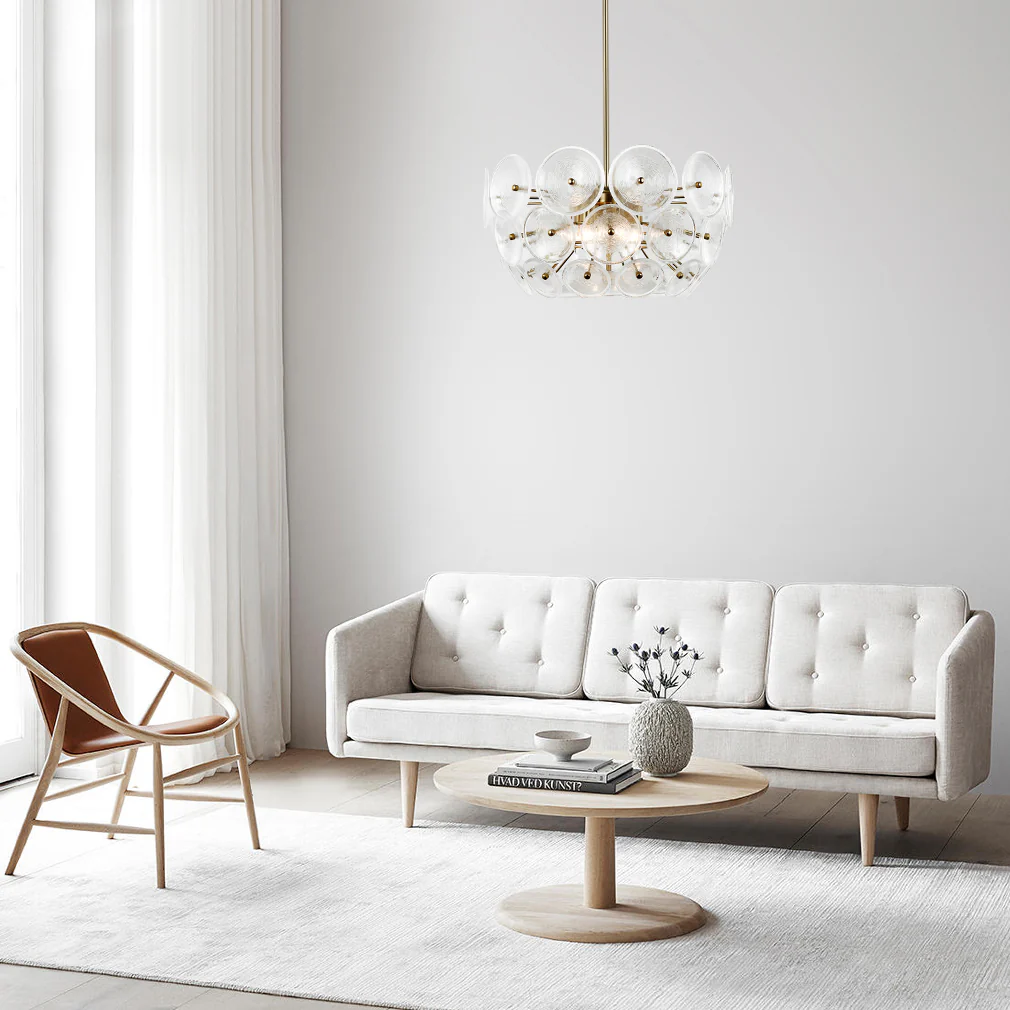 Chambery 6-Light Chandelier | Brushed Brass/Clear - Image 3