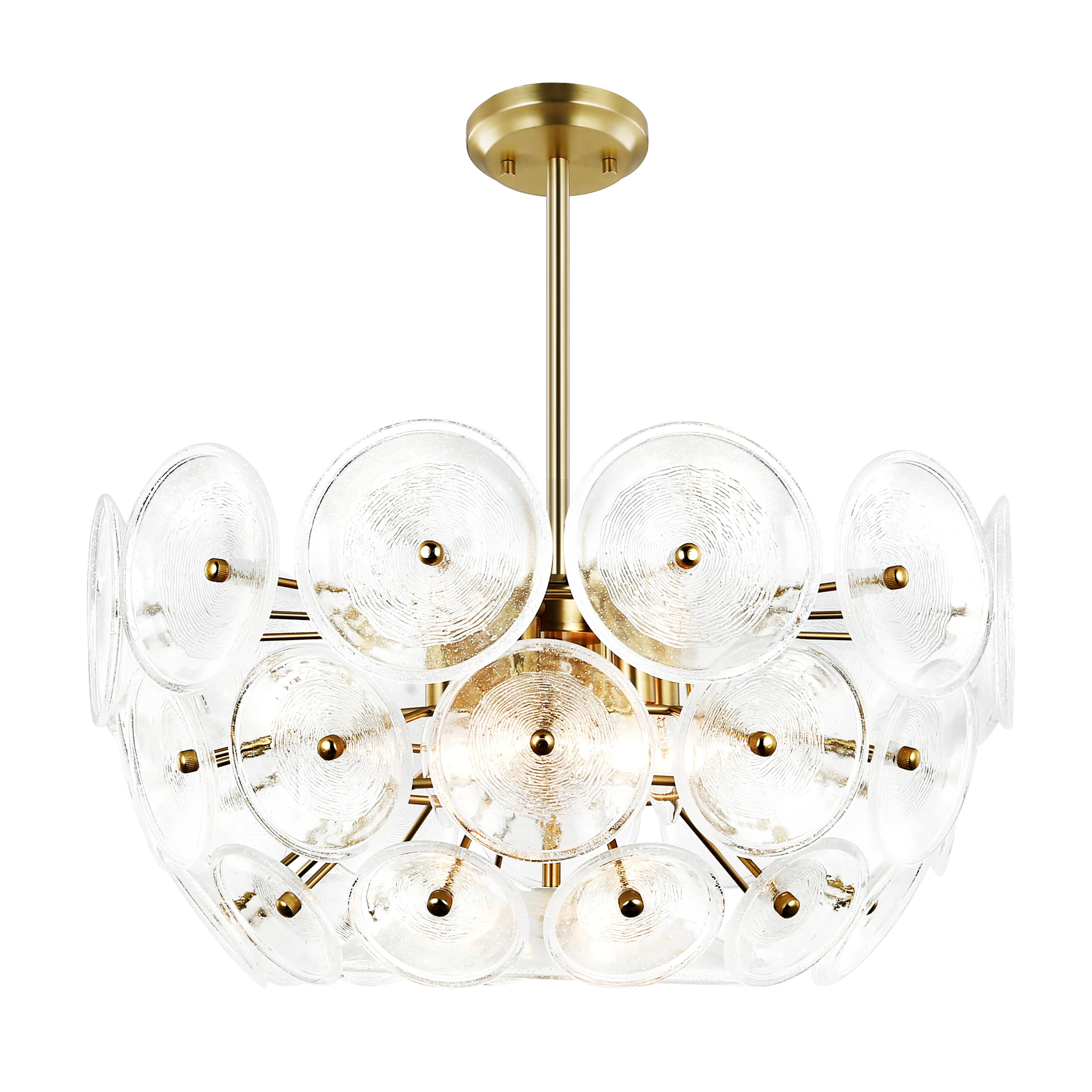 Chambery 6-Light Chandelier | Brushed Brass/Clear - Image 8