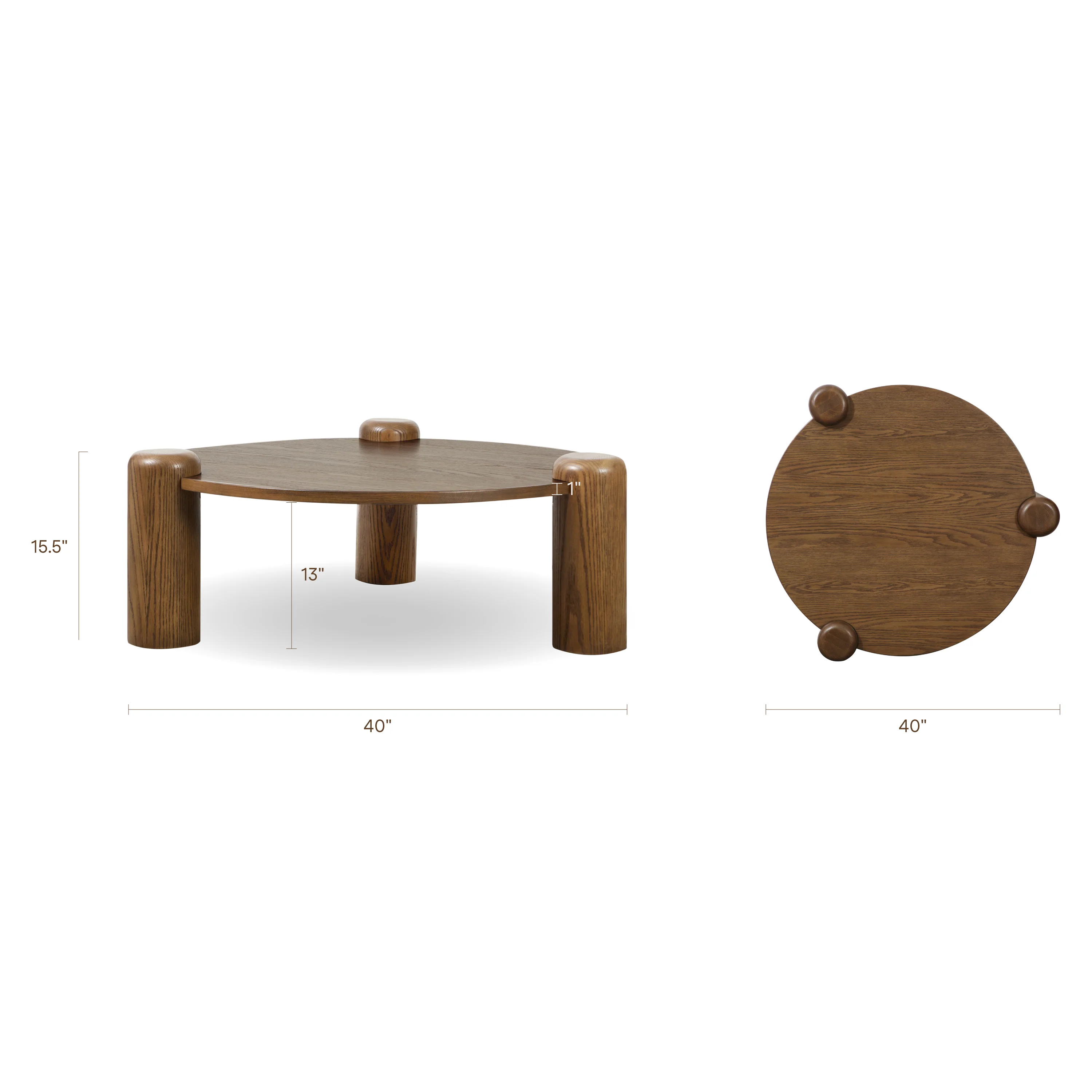 Chordo 39.4" Coffee Table | Tundra Brown - Image 13