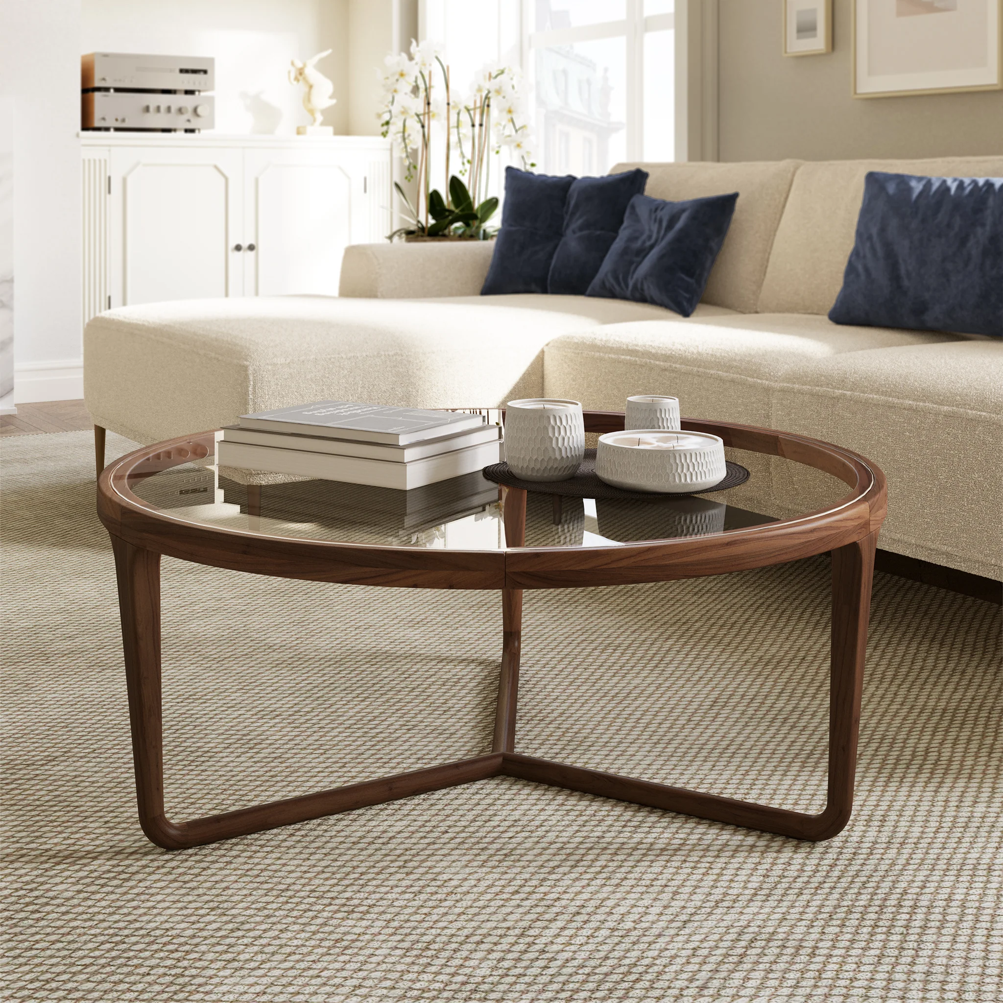 Ciro Round Coffee Table | Walnut - Image 2