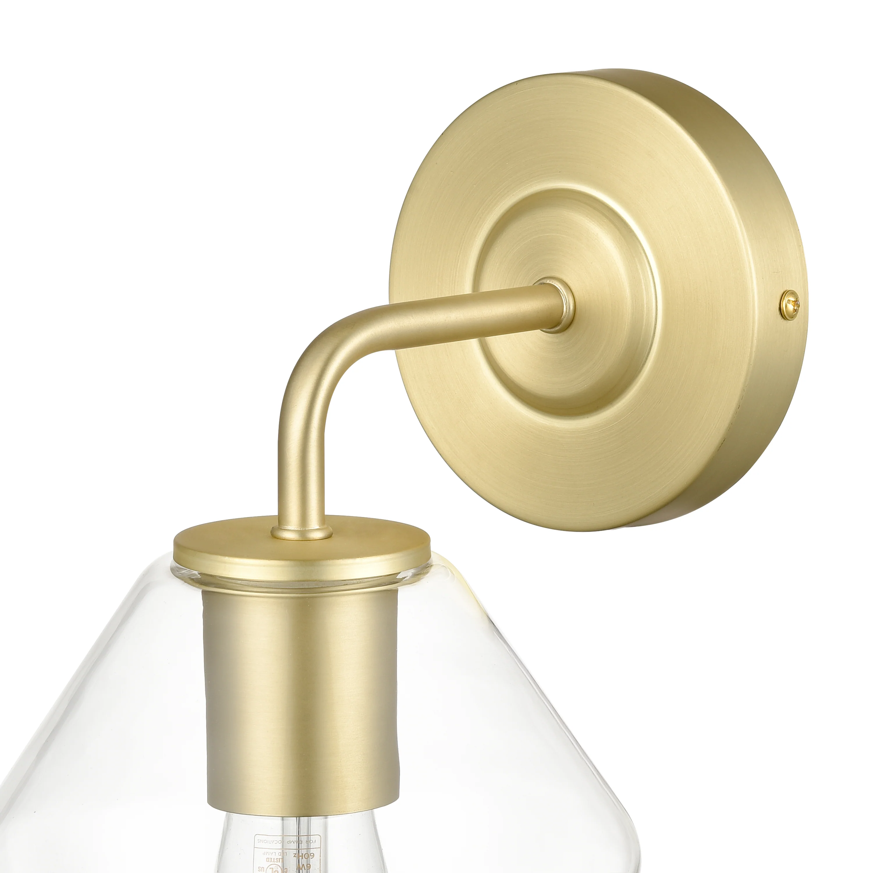 Clare Wall Sconce | Brushed Brass/Clear - Image 16