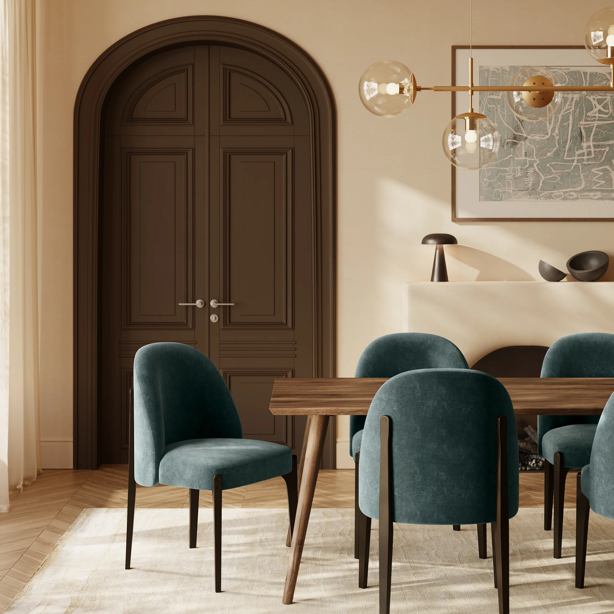 Cleo Extension Dining Table (71"-110") | Walnut - Image 3
