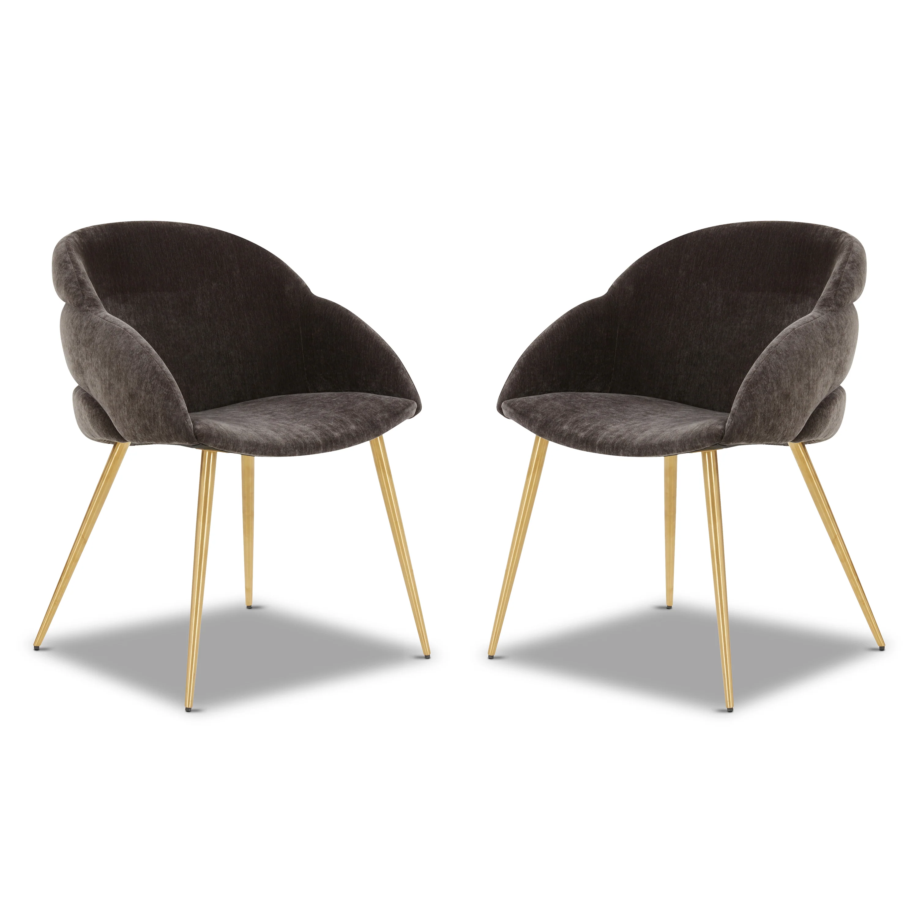 Como Fabric Dining Chair | Java Brown | Set of 2 - Image 3