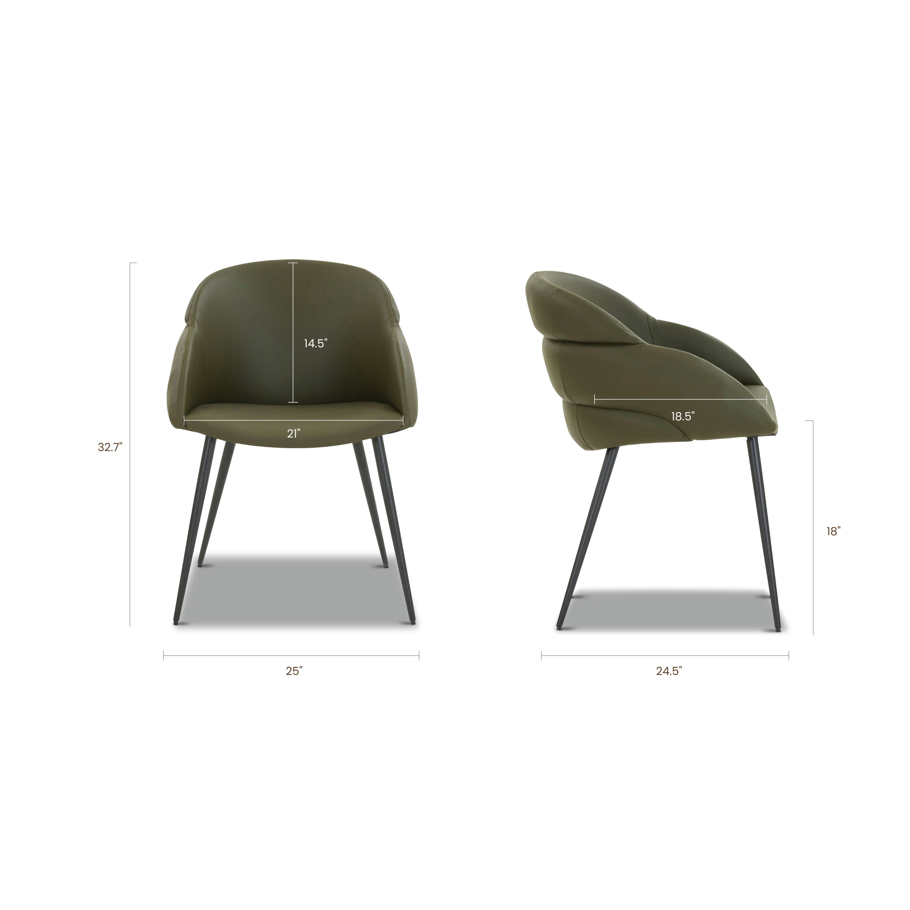 Como Dining Chair | Midori Green | Set of 2 - Image 10