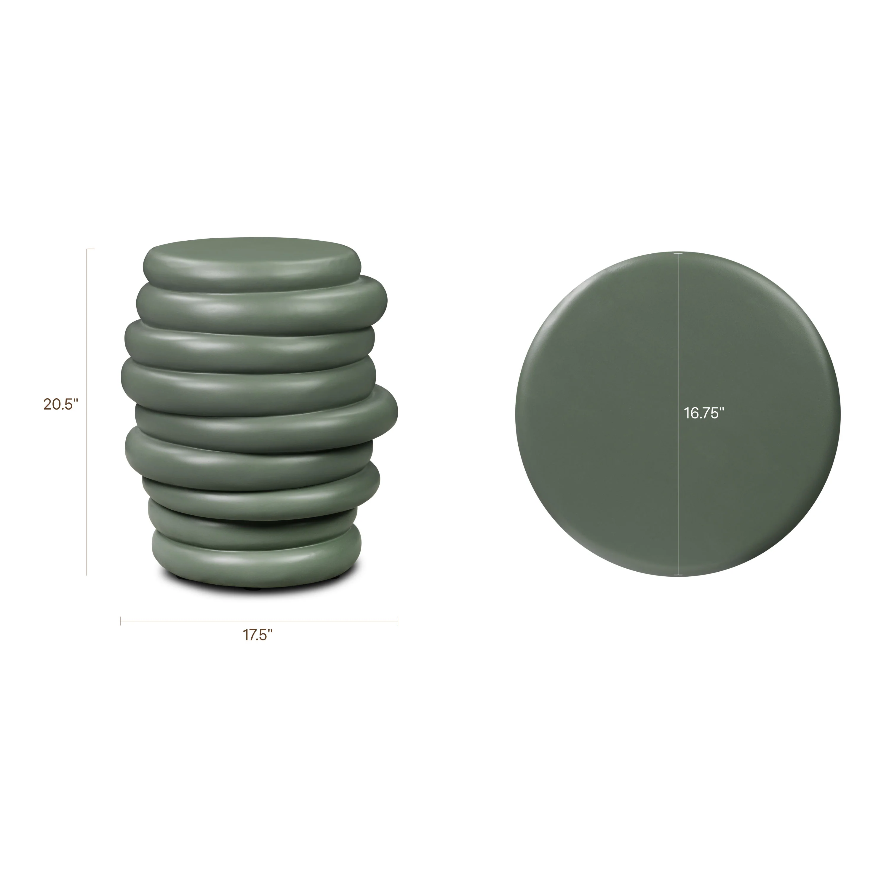 Cordu 17.5" Side Table | Salvia Green - Image 12