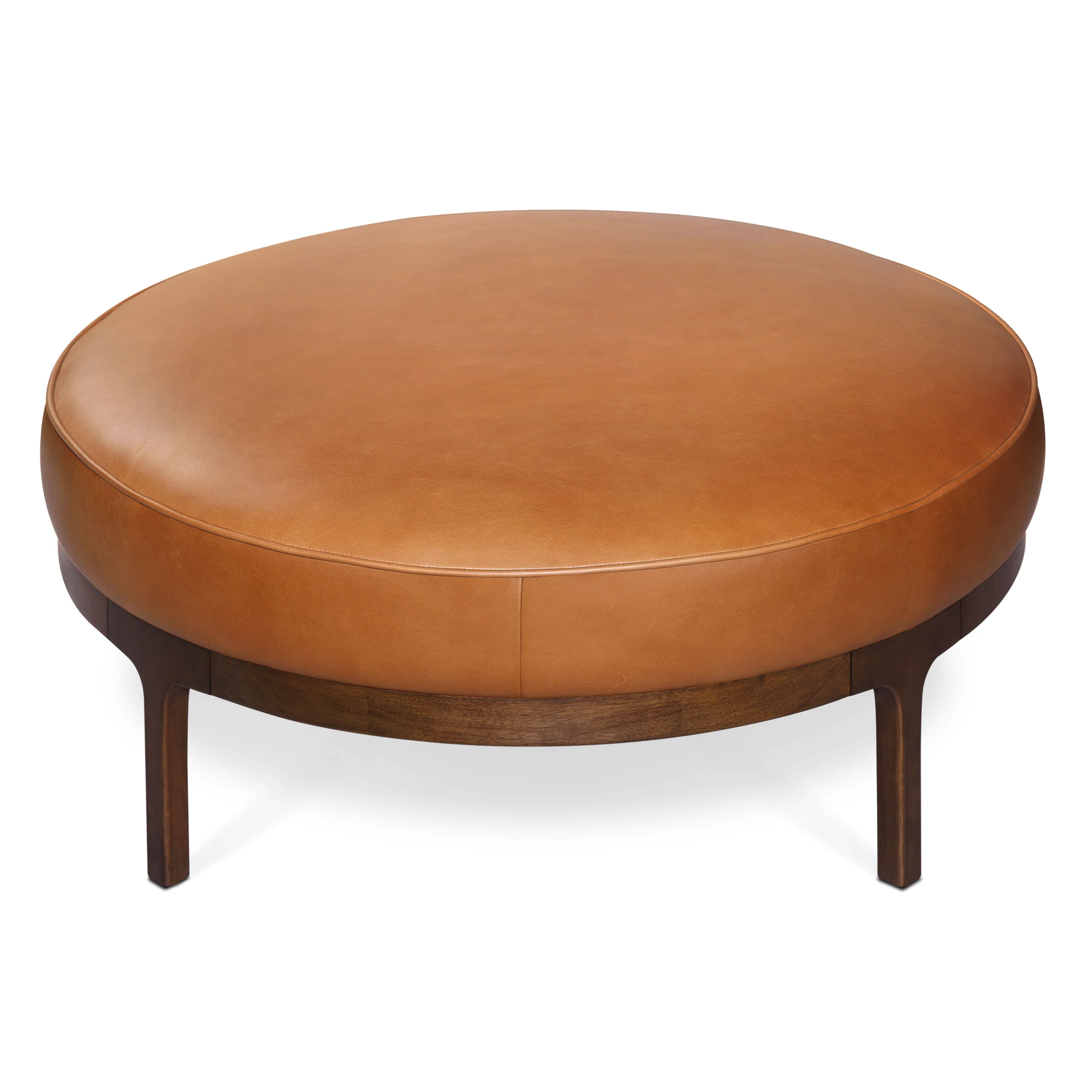Cosmo Leather Ottoman (39") | Saddle Tan - Image 4