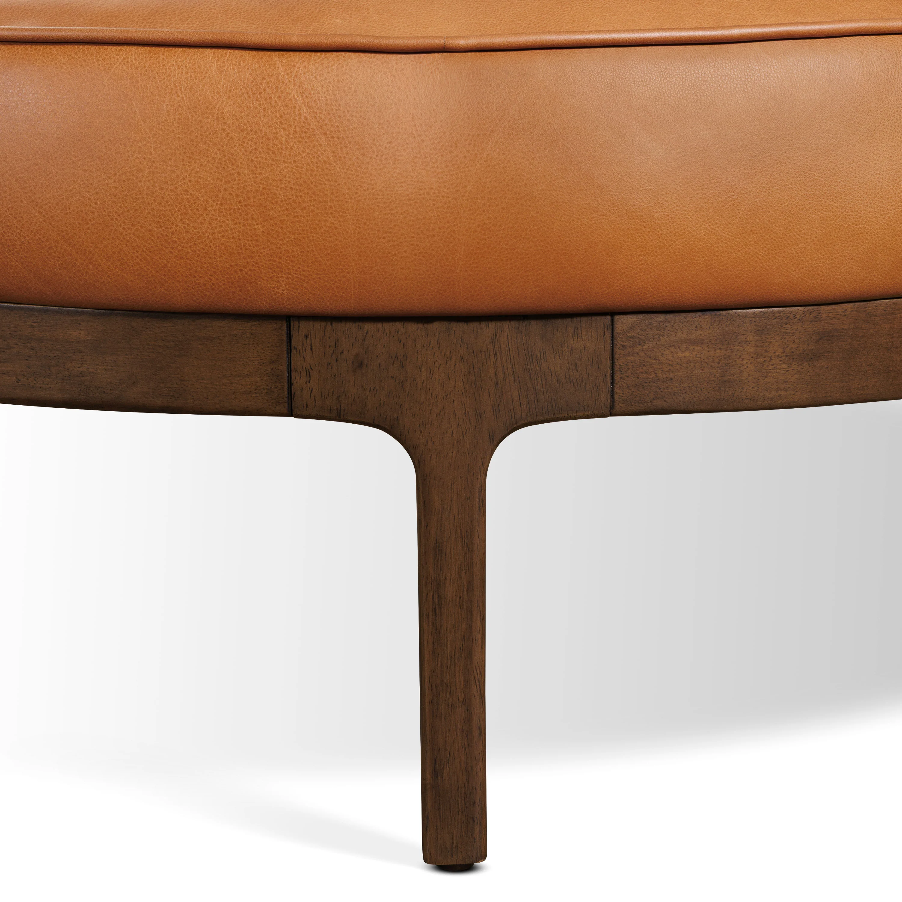 Cosmo Leather Ottoman (39") | Saddle Tan - Image 8