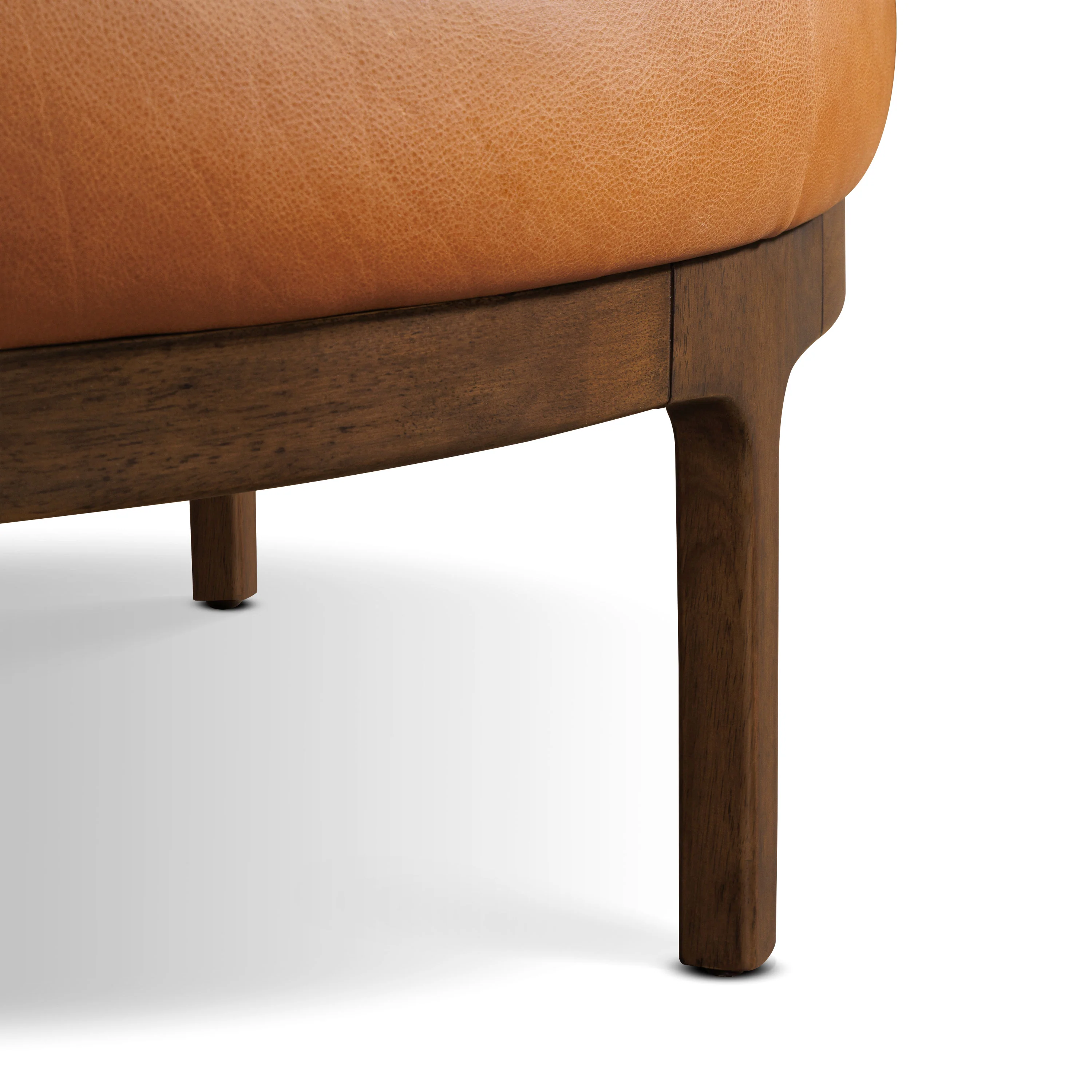 Cosmo Leather Ottoman (39") | Saddle Tan - Image 9