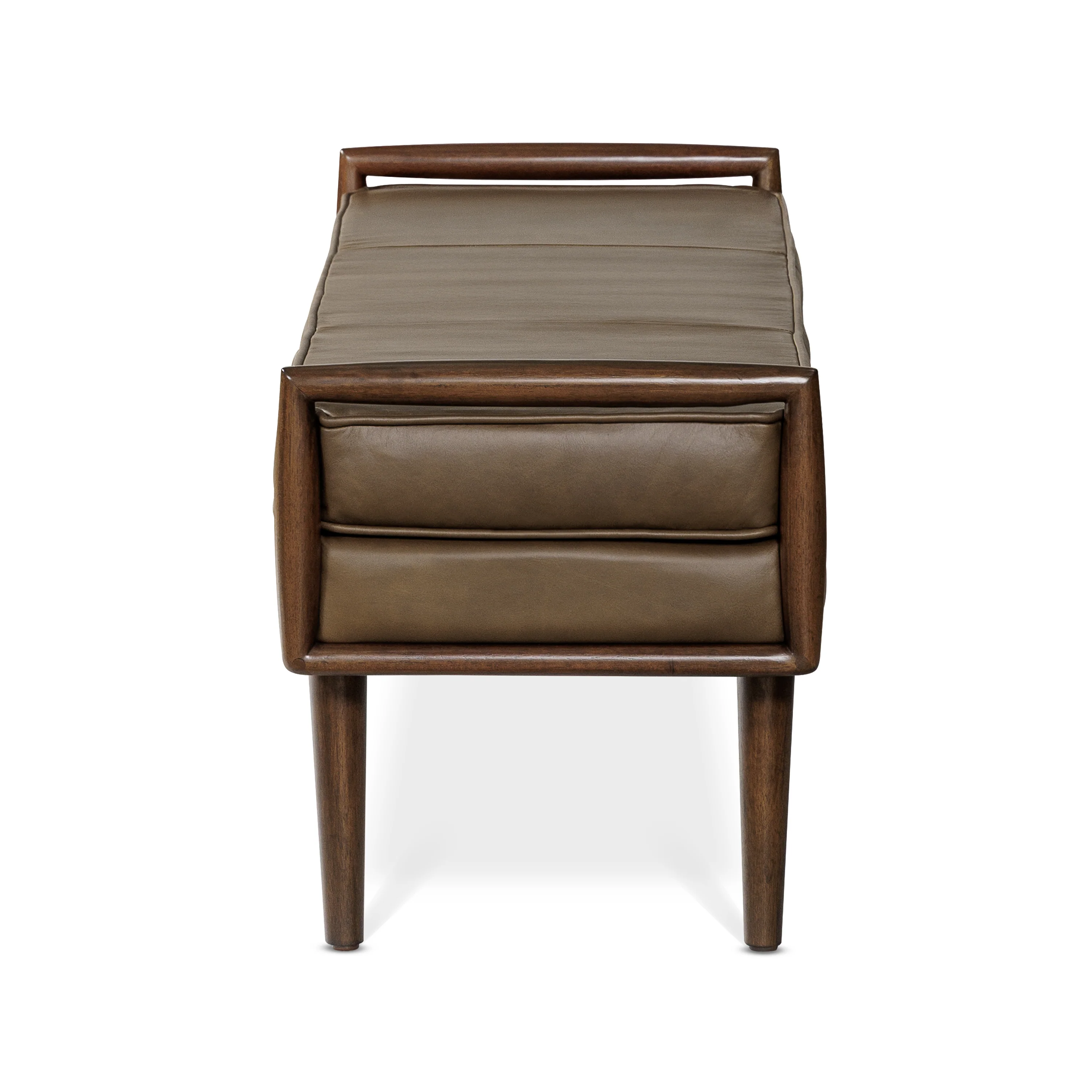 Cura 53.5" Leather Bench | Cocoa Brown - Image 4