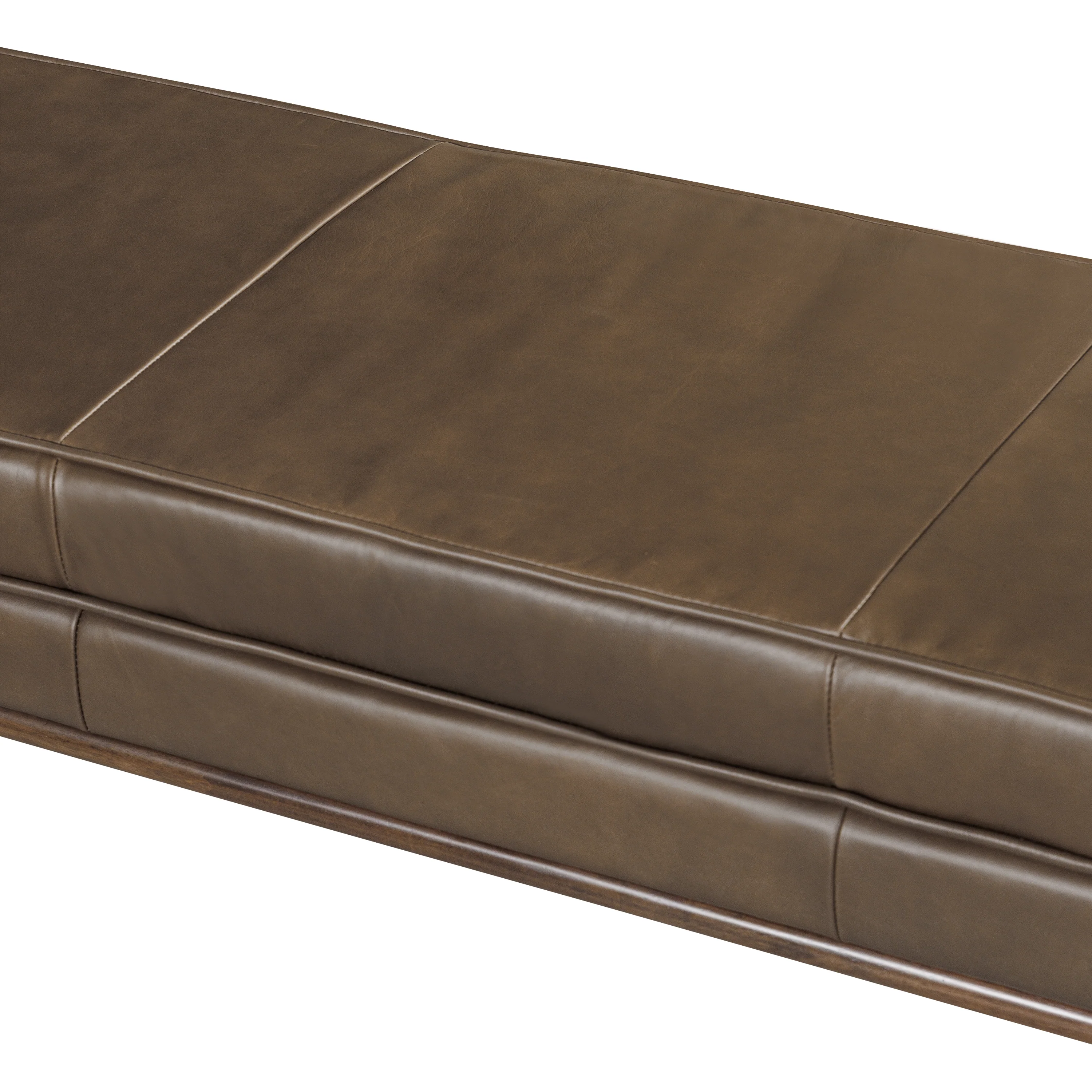 Cura 53.5" Leather Bench | Cocoa Brown - Image 8